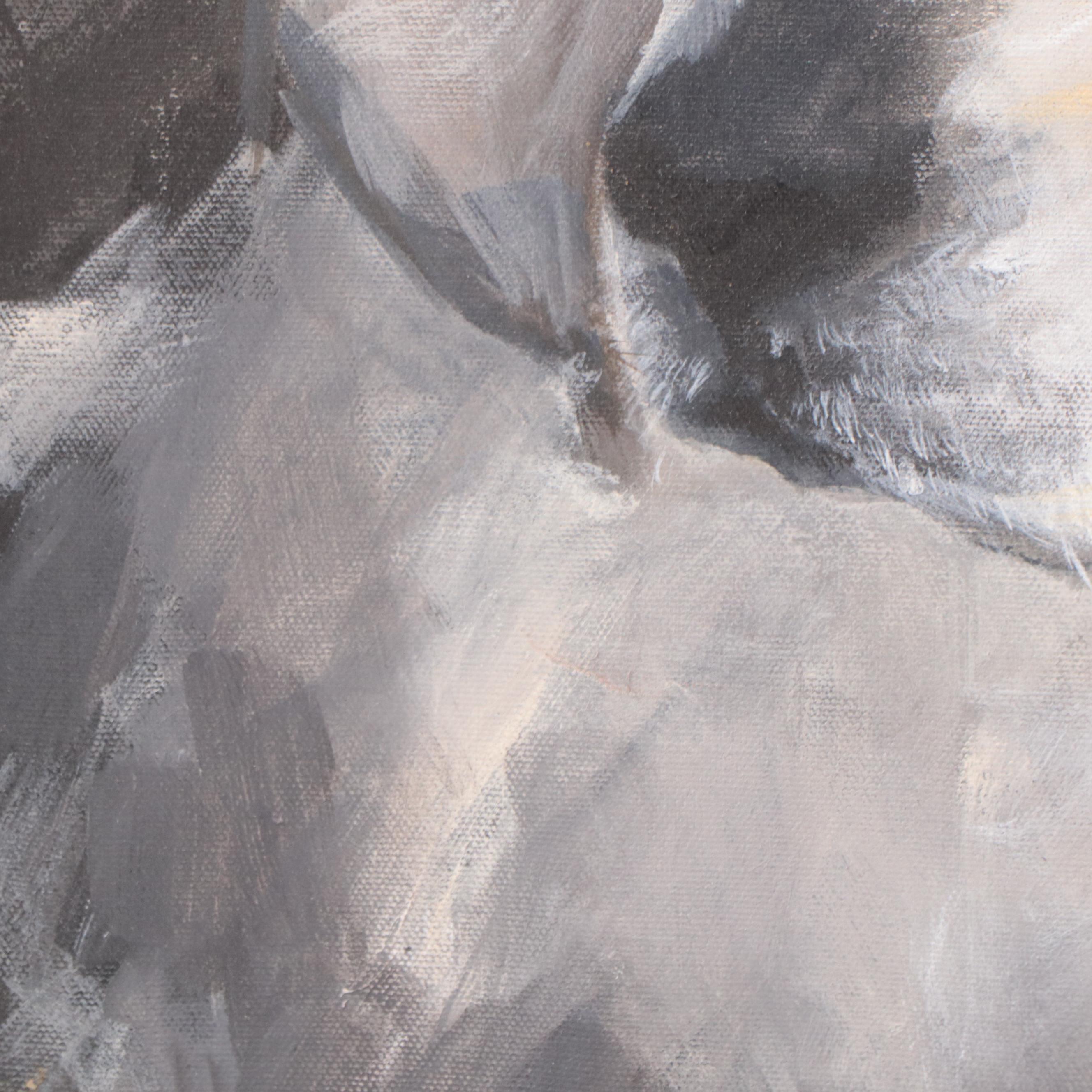 Dog Portrait Acrylic Painting of Golden Retriever Pup