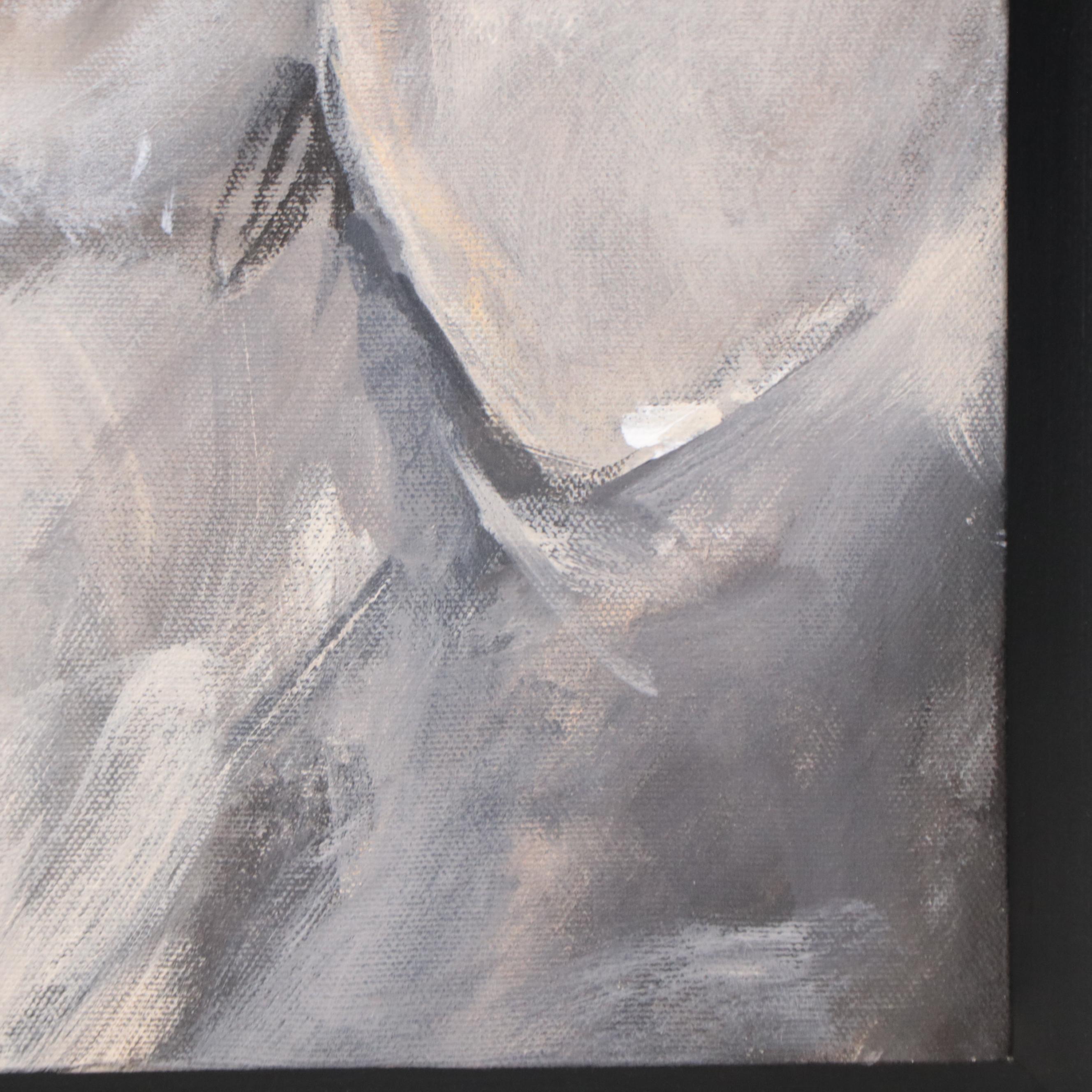 Dog Portrait Acrylic Painting of Golden Retriever Pup