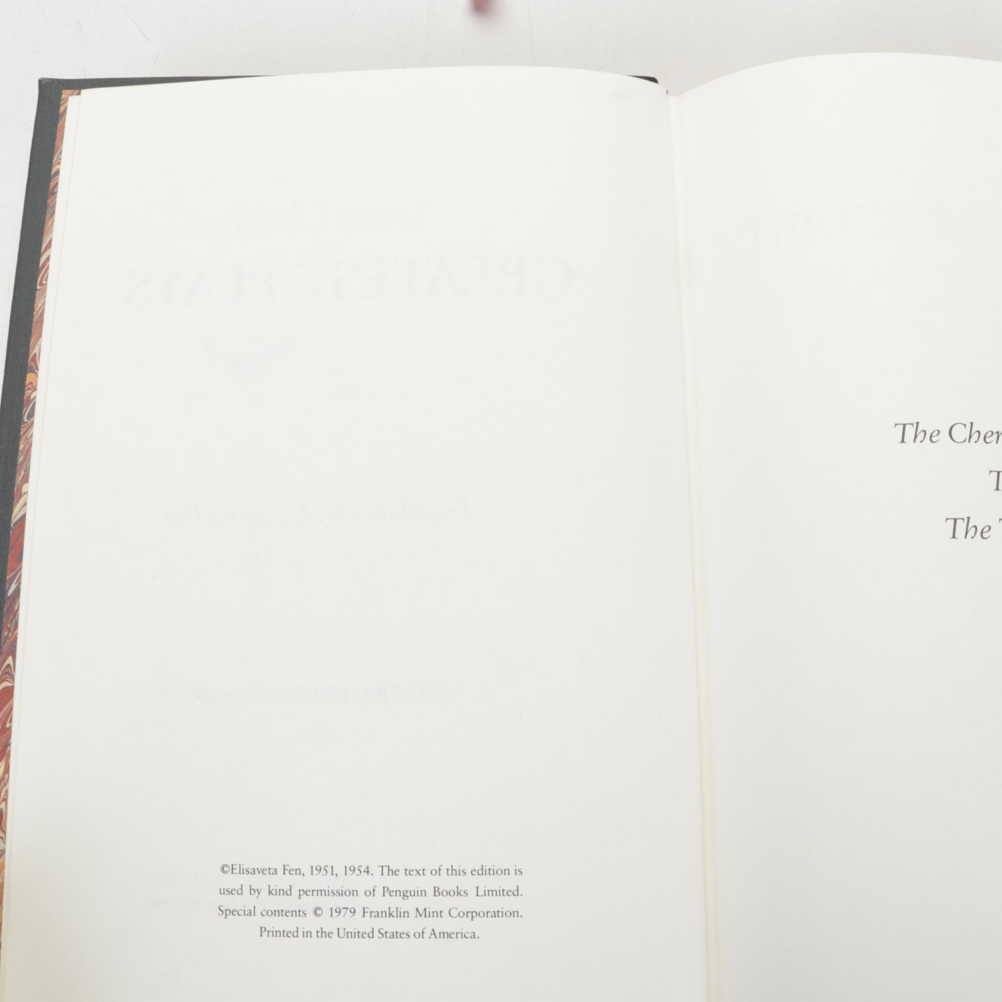 Franklin Library Classics Featuring Hemingway, Chekhov, and Ibsen