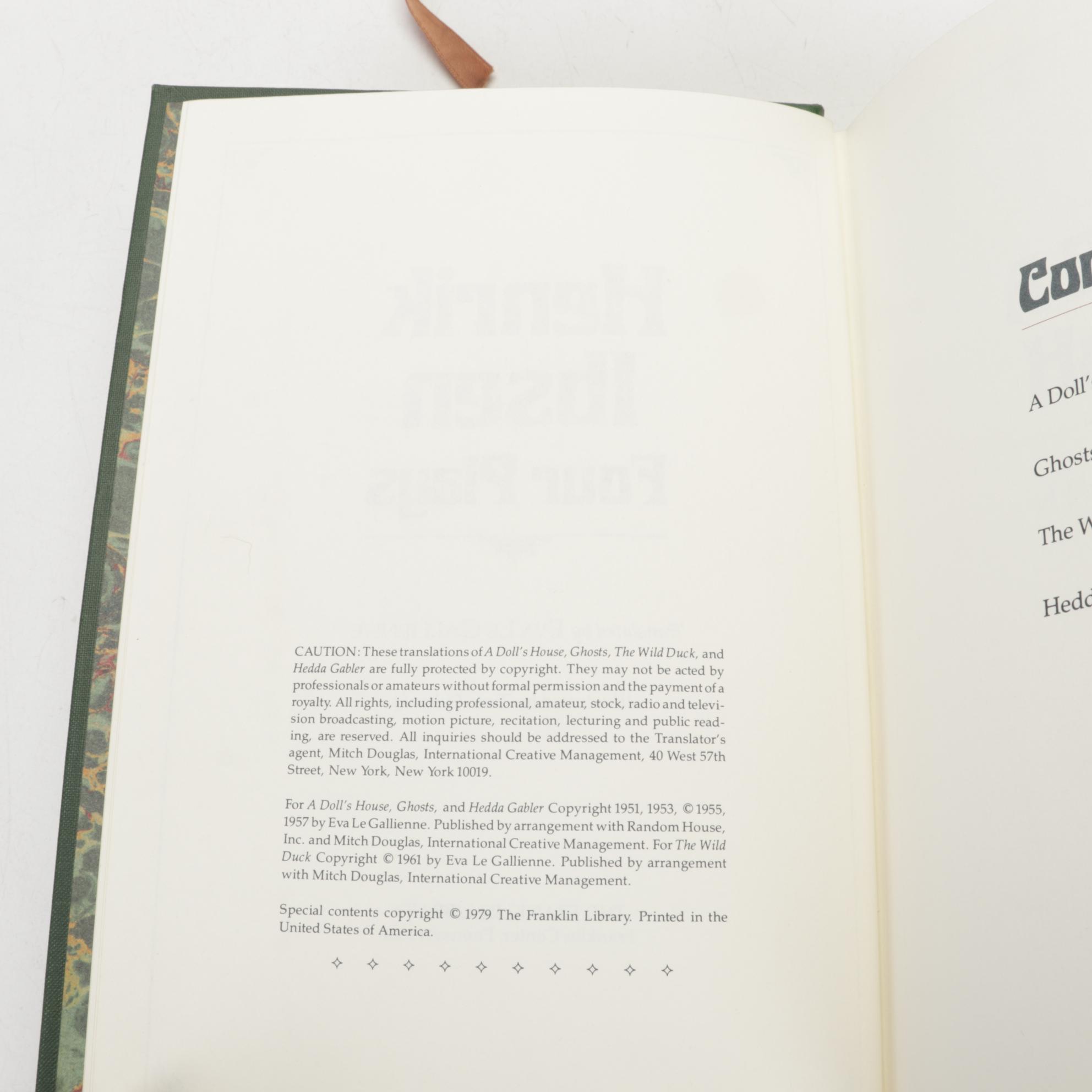 Franklin Library Classics Featuring Hemingway, Chekhov, and Ibsen