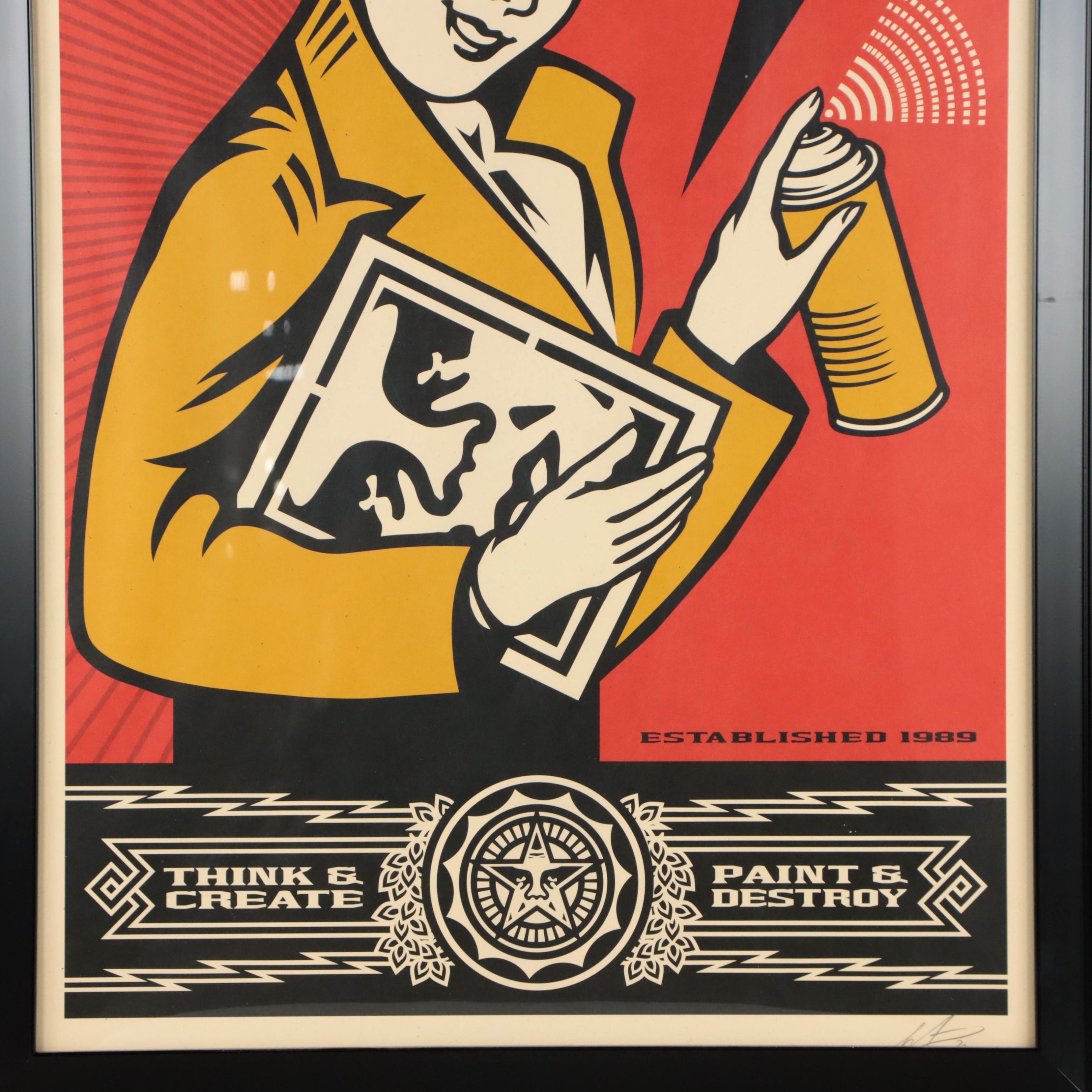 Shepard Fairey Offset Print "Stay Up Girl," 2020