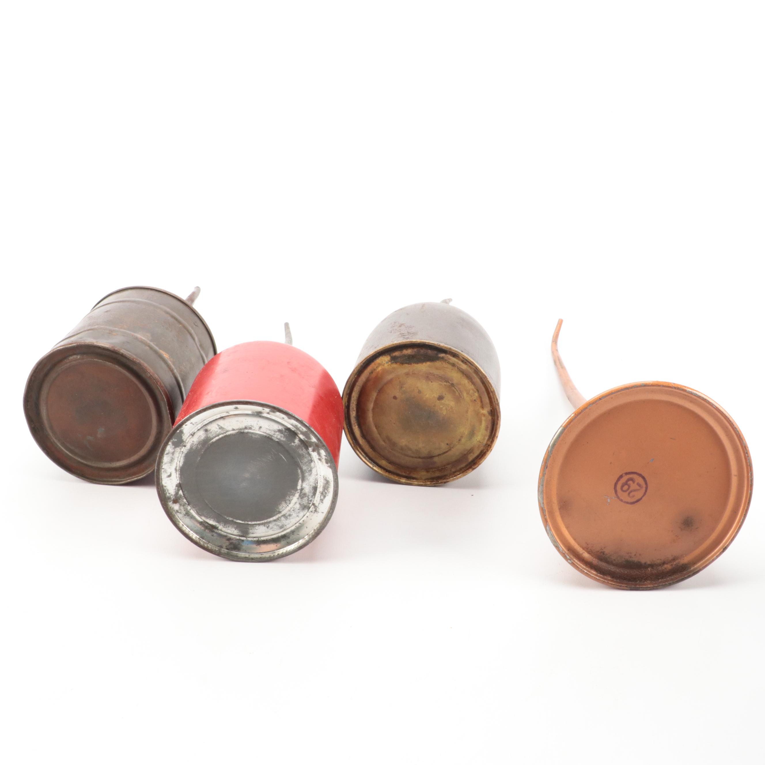 Eagle and Other Metal Oil Cans, Early to Mid-20th Century