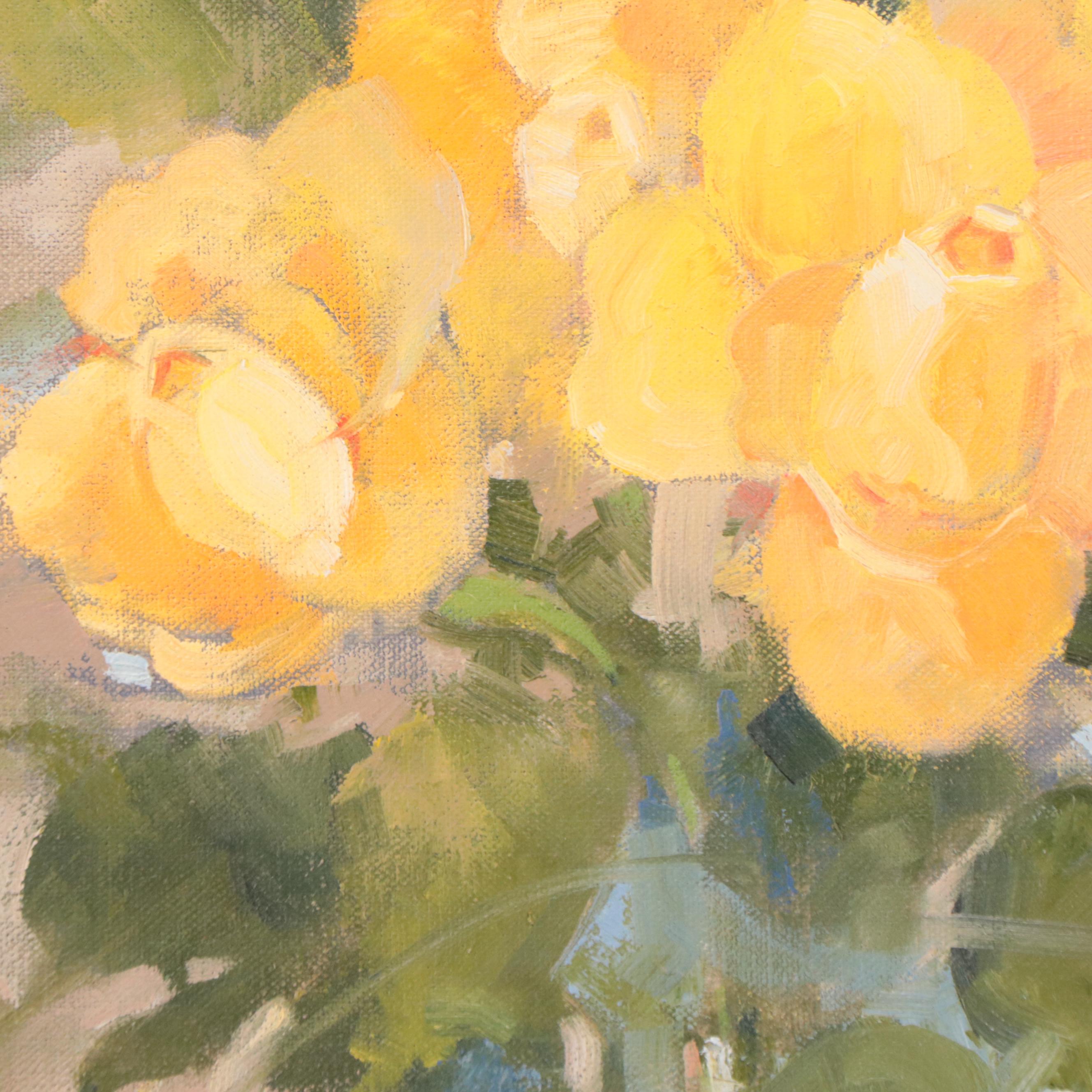 Jerry Points Floral Still Life Oil Painting