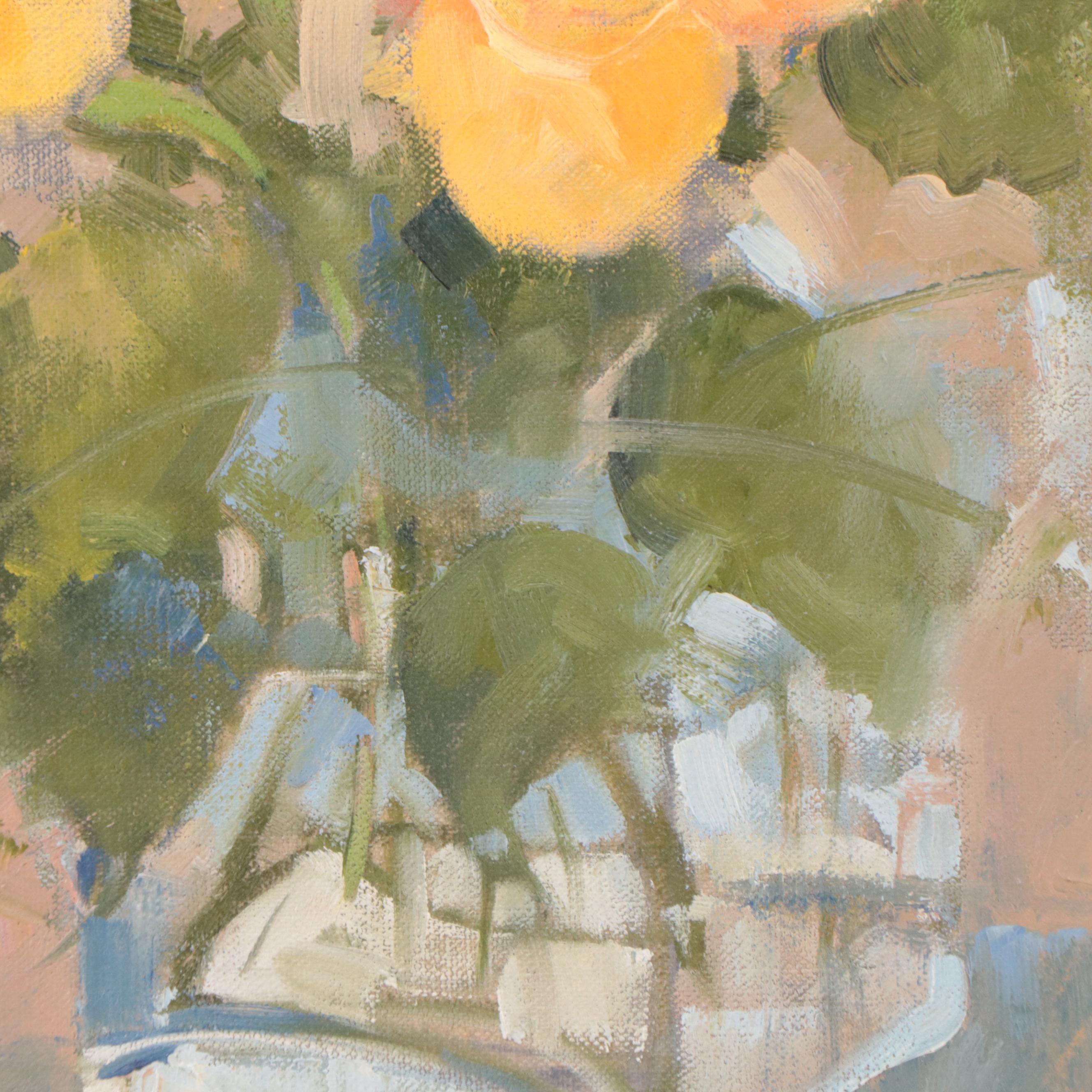 Jerry Points Floral Still Life Oil Painting