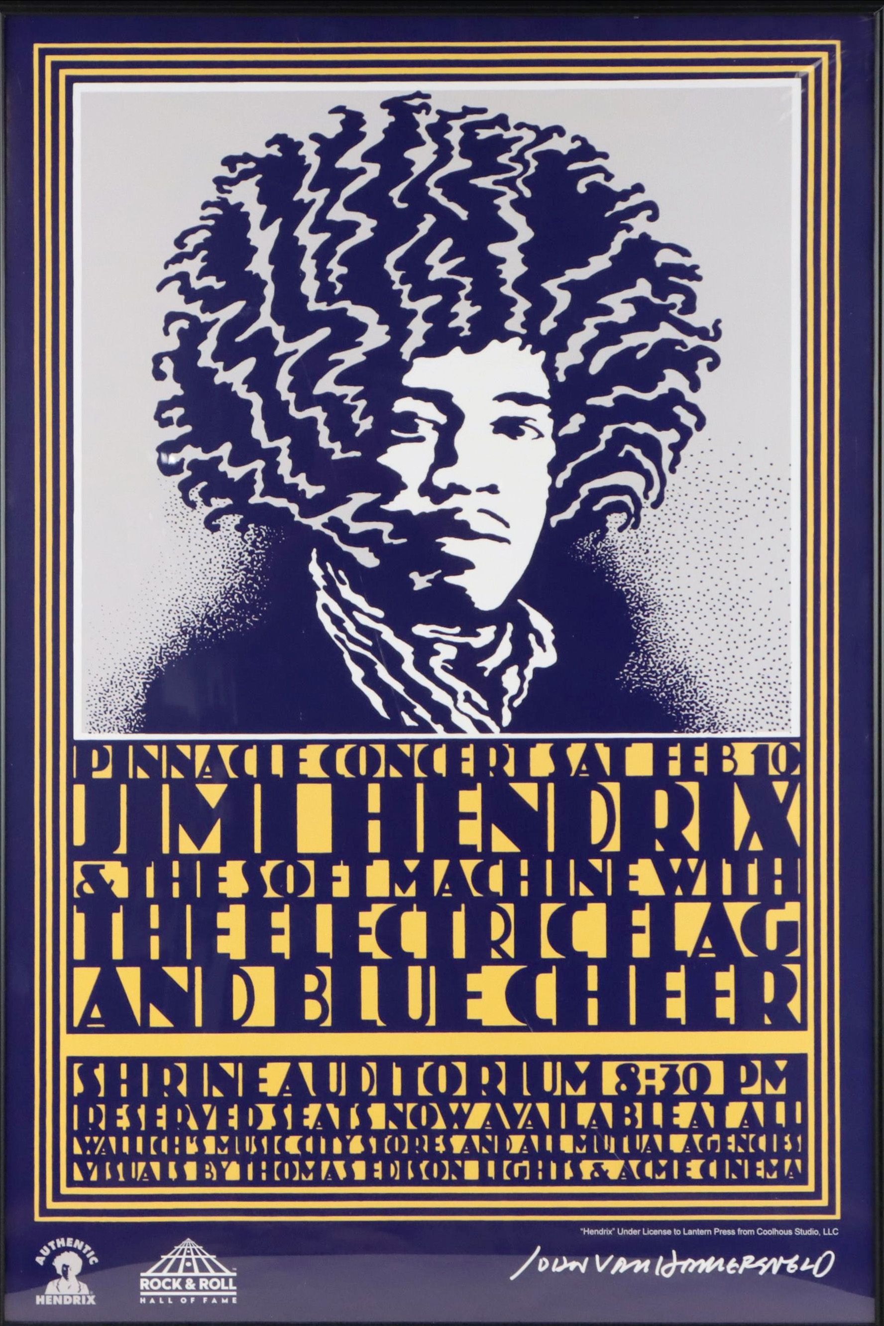 Jimi Hendrix Offset Lithograph Concert Poster