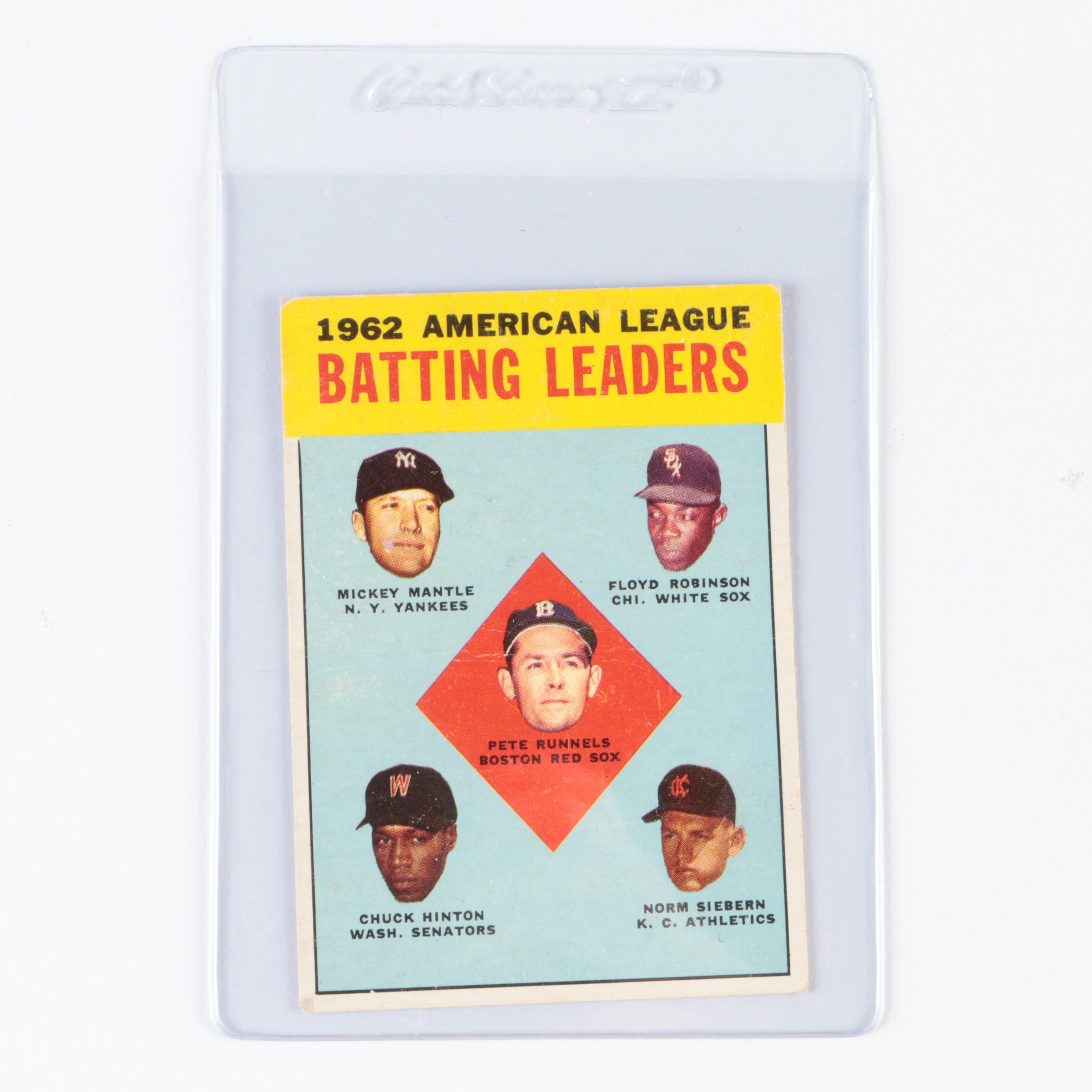 1963 Topps Mickey Mantle Baseball Card with Poster and More