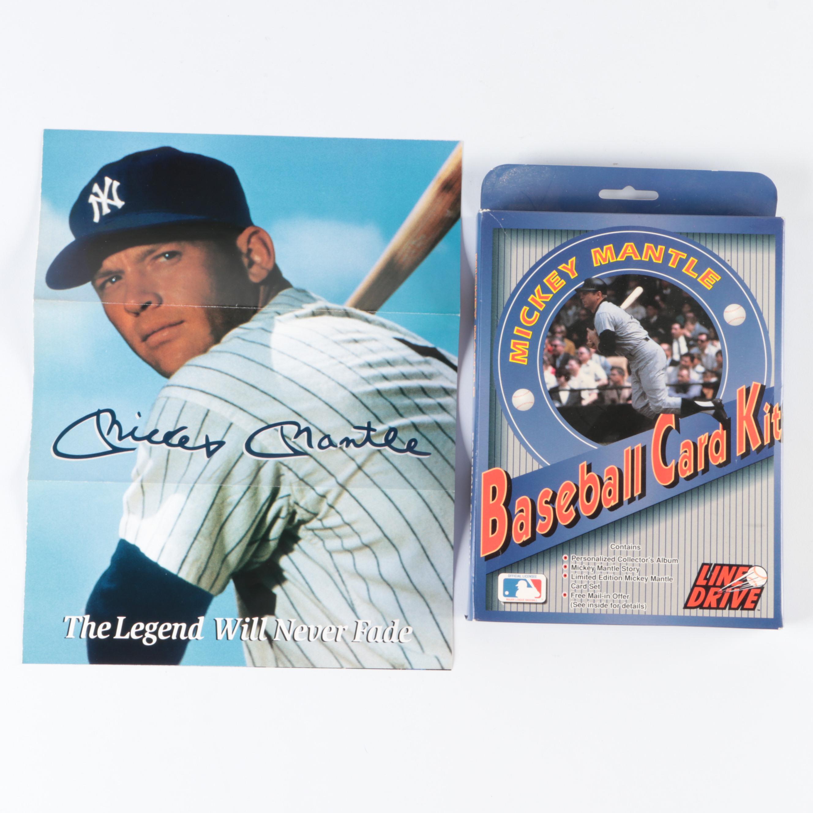 1963 Topps Mickey Mantle Baseball Card with Poster and More