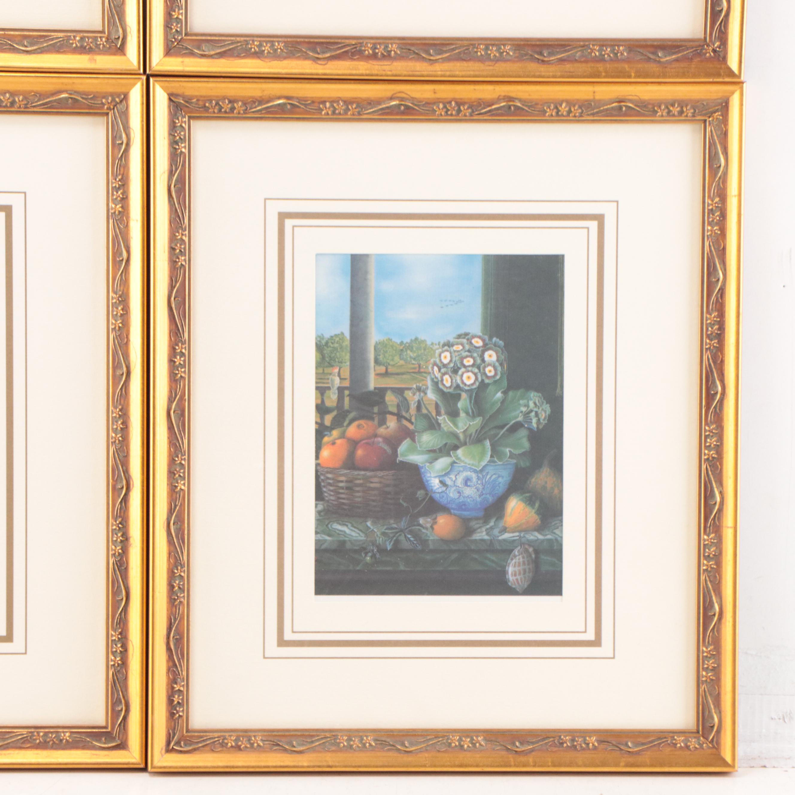 Offset Lithographs of Floral Still Lifes