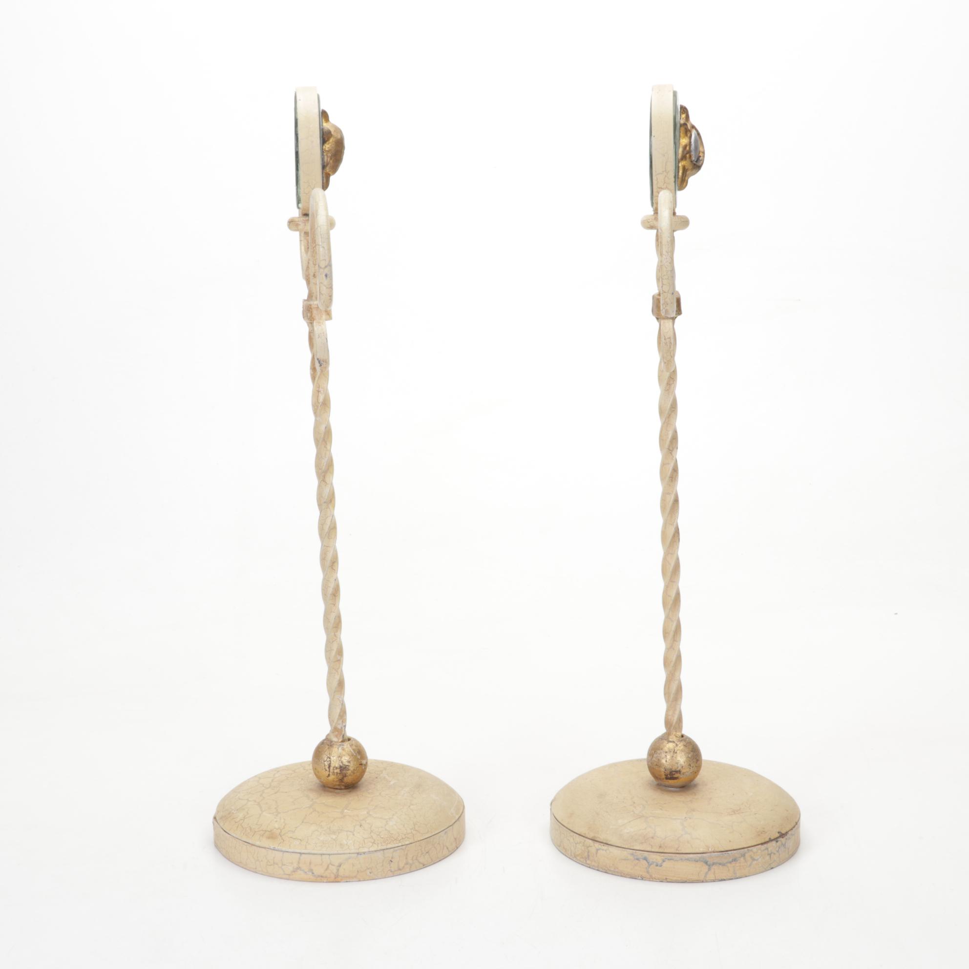 Pair of Mexican Wrought Metal Ornament Stands