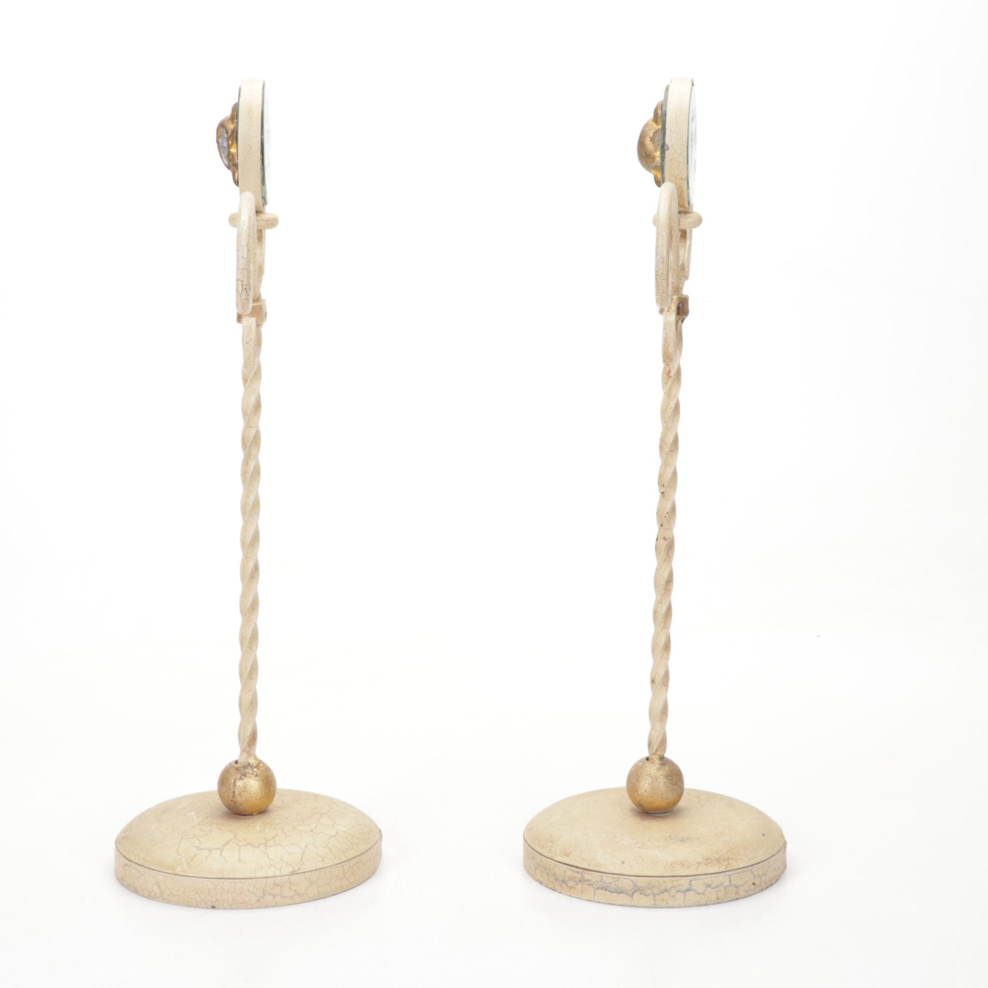 Pair of Mexican Wrought Metal Ornament Stands