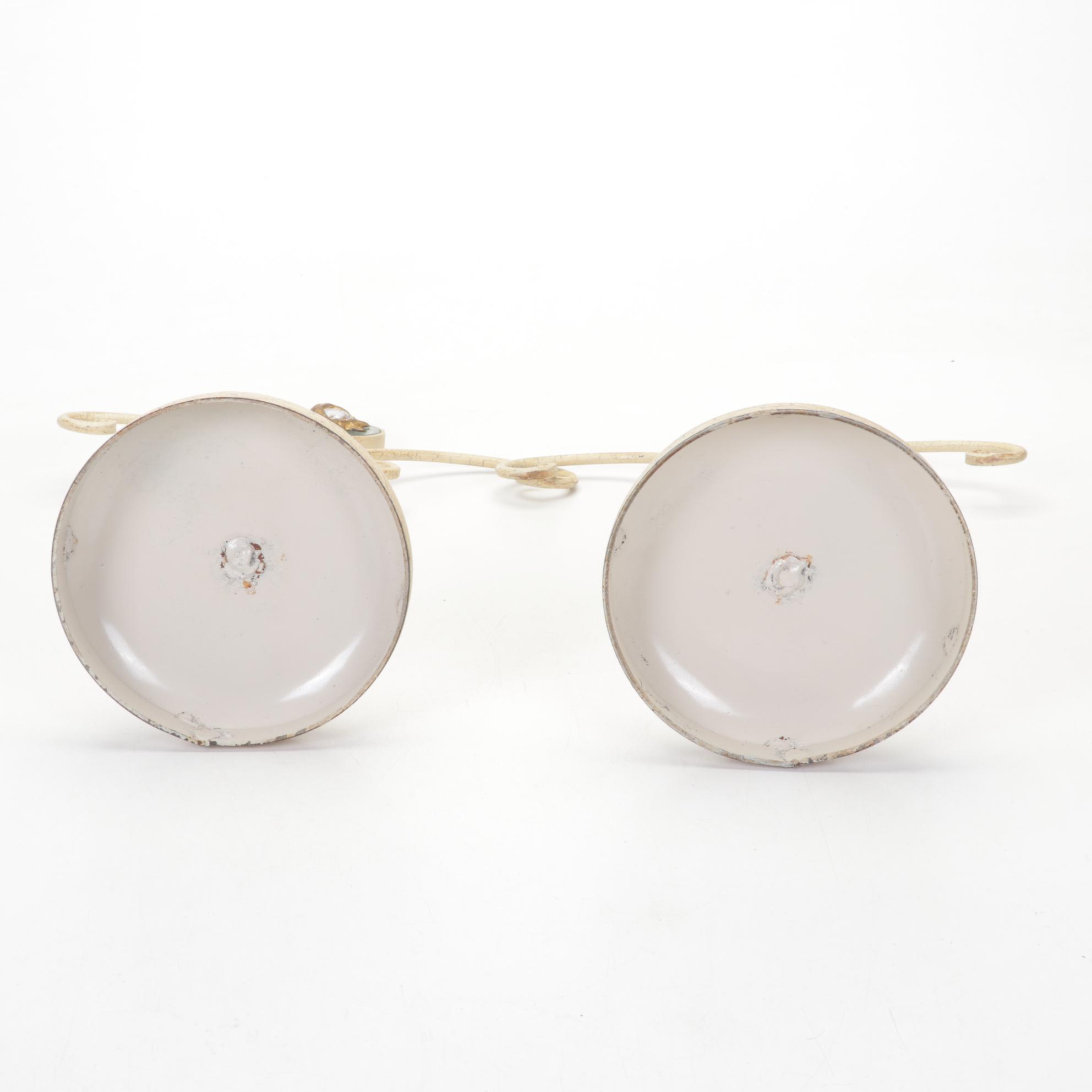 Pair of Mexican Wrought Metal Ornament Stands