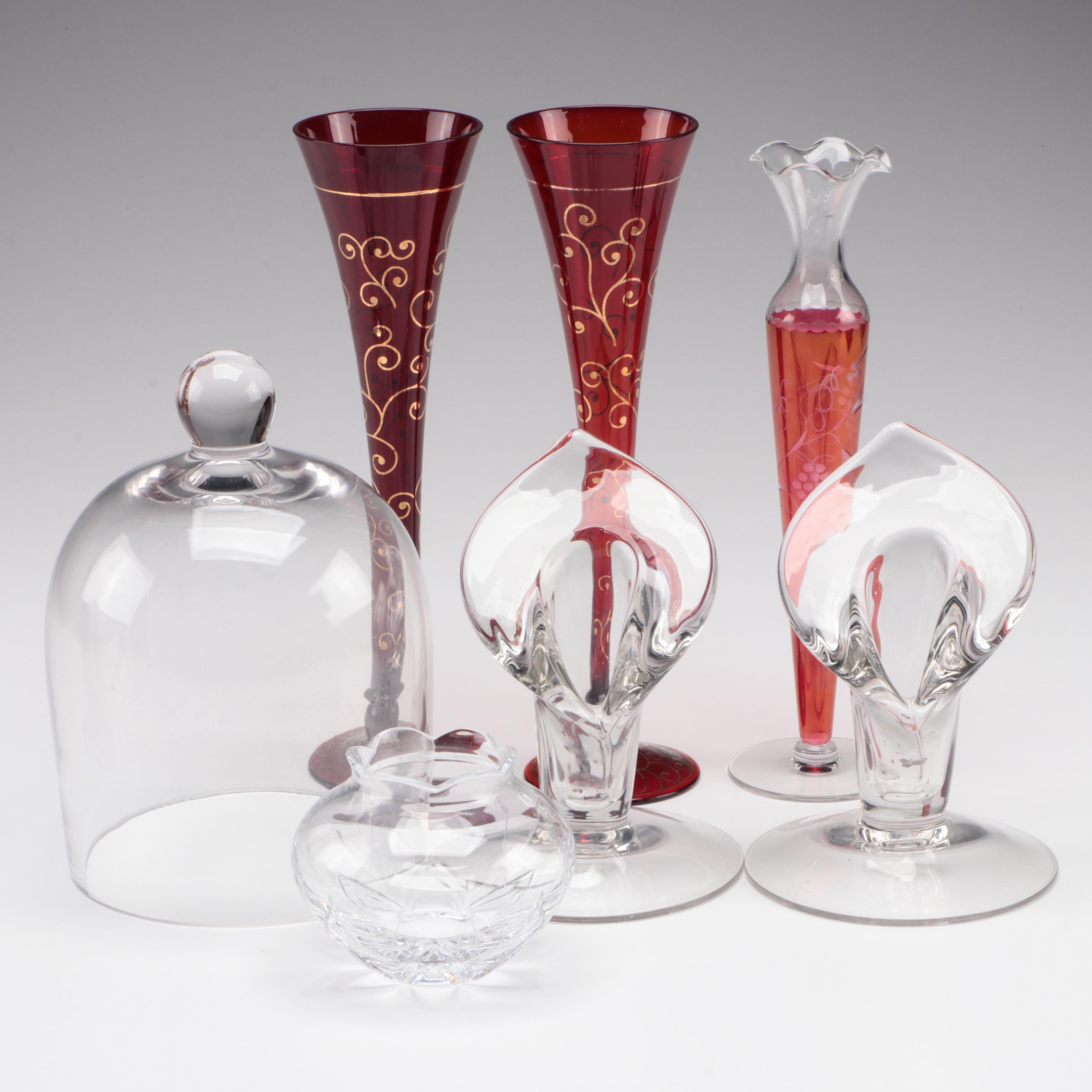 Calla Lily Shaped Glass Candlesticks and More Home Décor