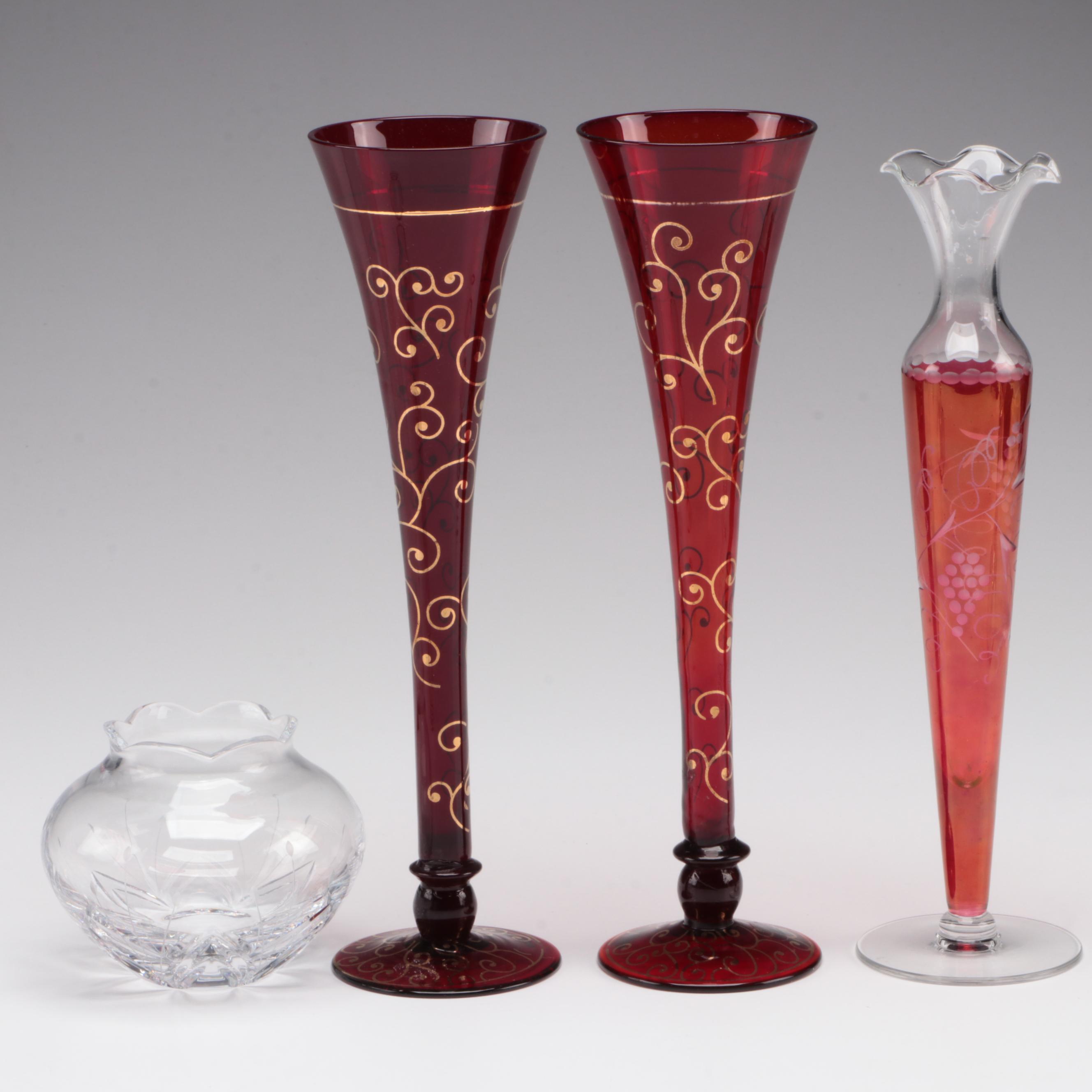 Calla Lily Shaped Glass Candlesticks and More Home Décor