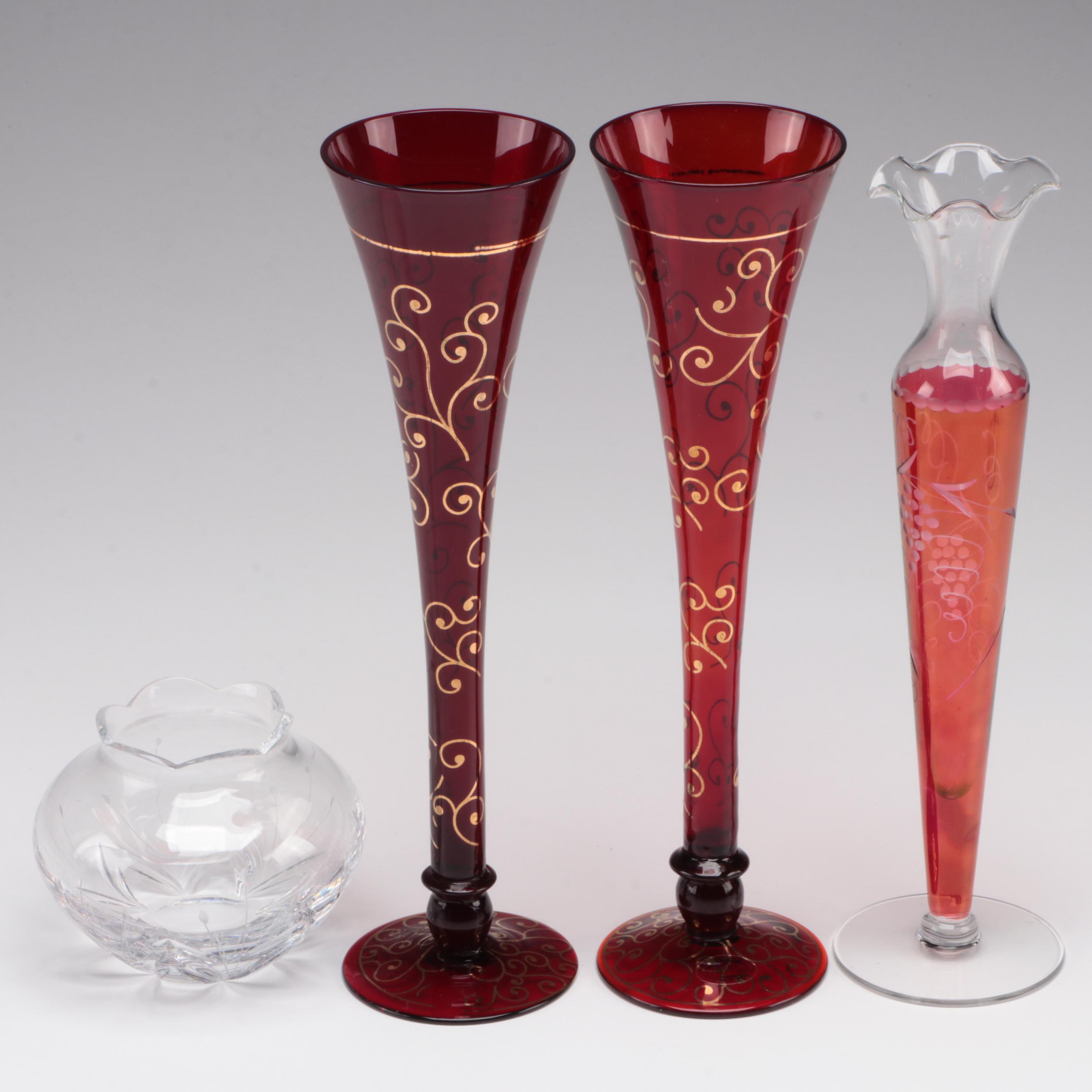 Calla Lily Shaped Glass Candlesticks and More Home Décor