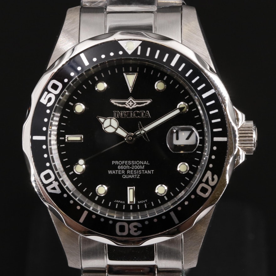 Invicta Professional Stainless Steel Quartz Wristwatch