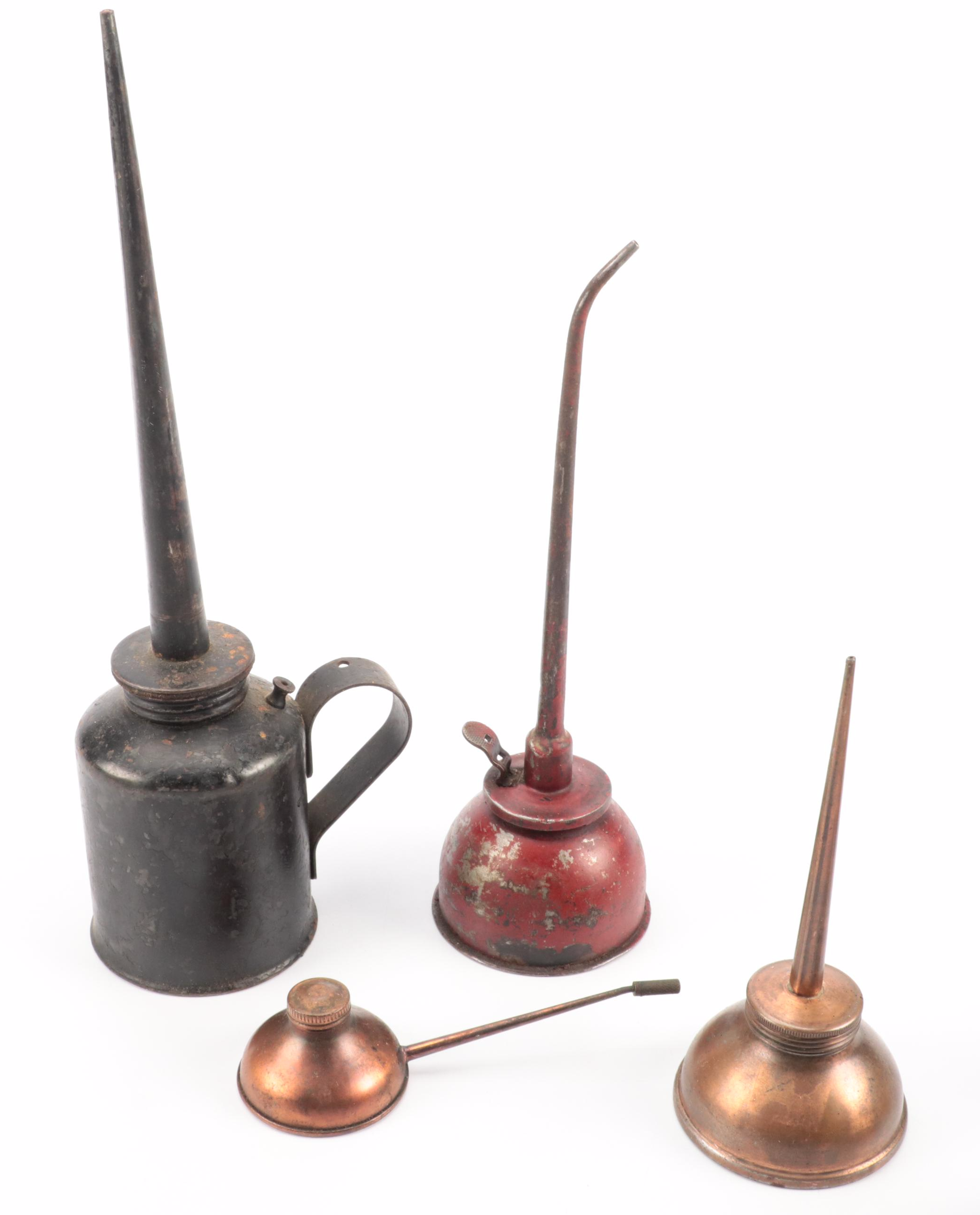 Gustave Lidseen, Gem, Eagle, Canco with Other Oil Cans and Funnel