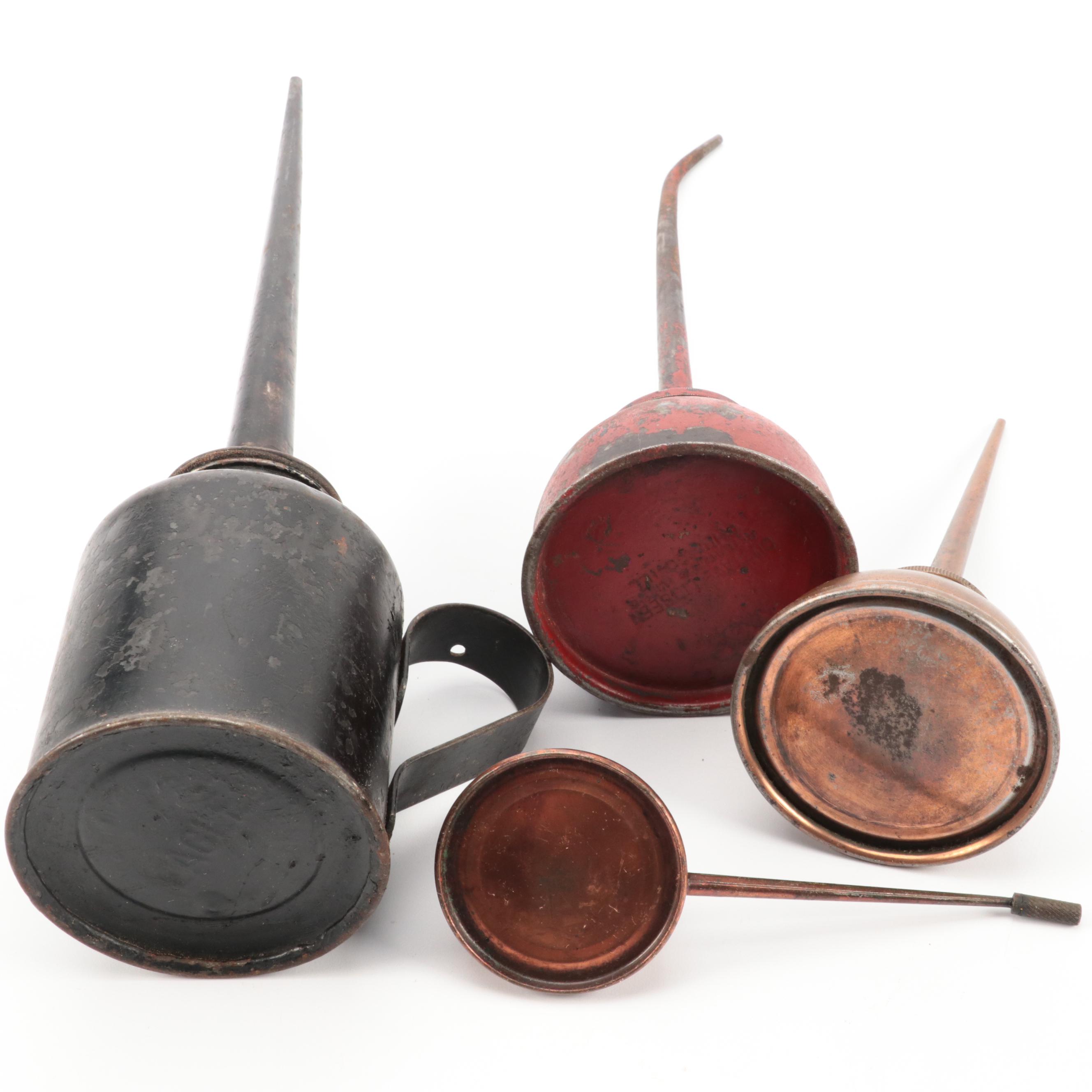 Gustave Lidseen, Gem, Eagle, Canco with Other Oil Cans and Funnel