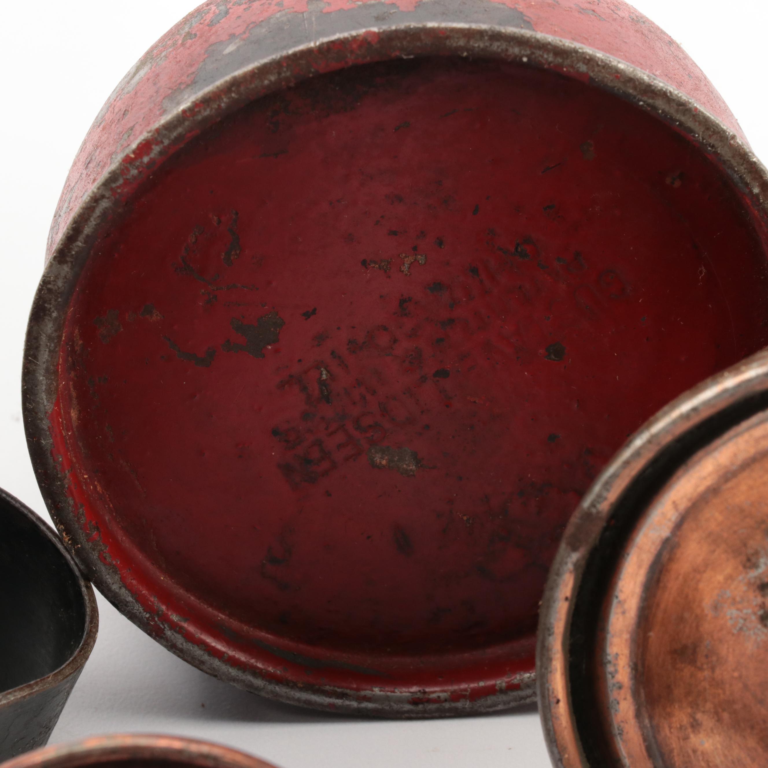 Gustave Lidseen, Gem, Eagle, Canco with Other Oil Cans and Funnel