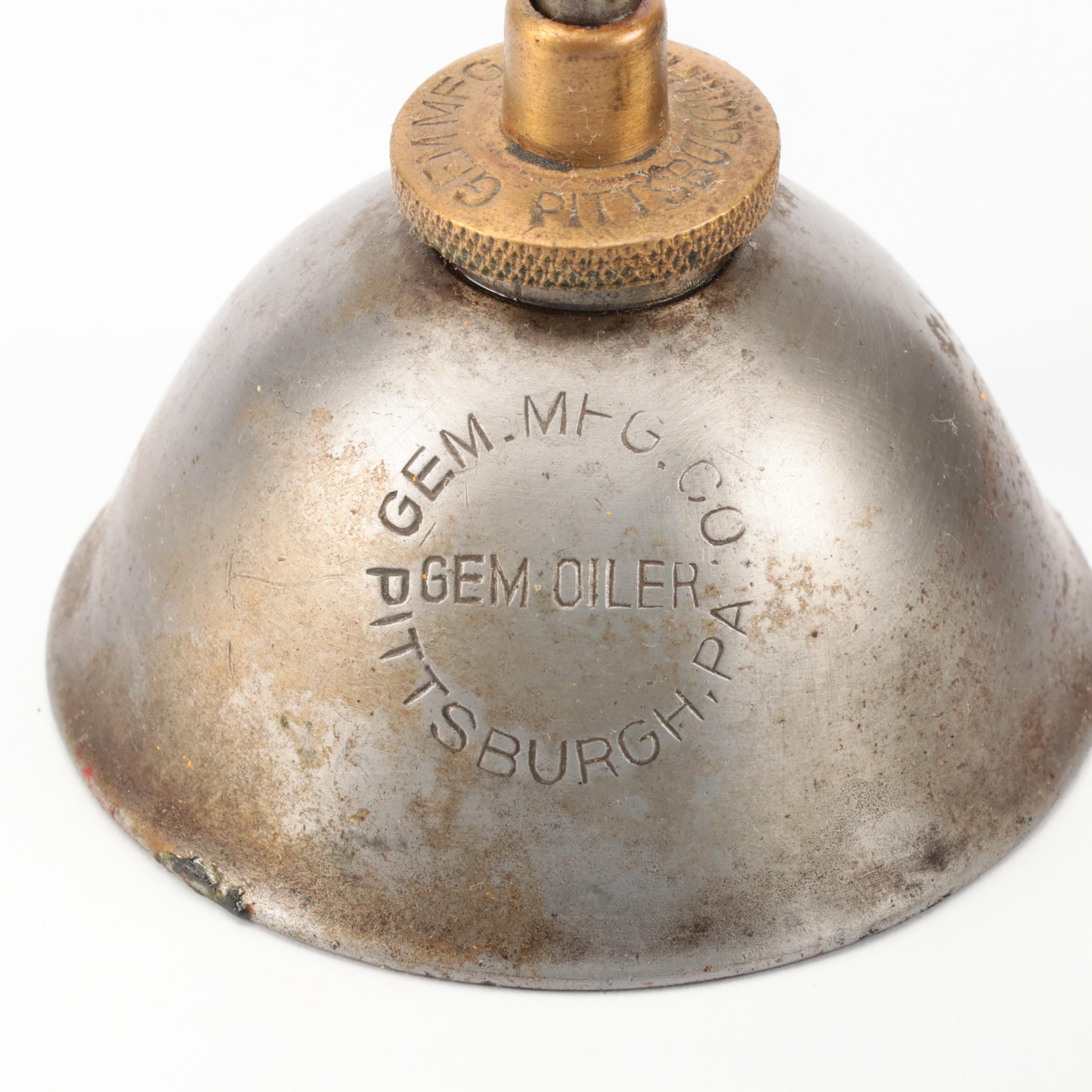 Gustave Lidseen, Gem, Eagle, Canco with Other Oil Cans and Funnel