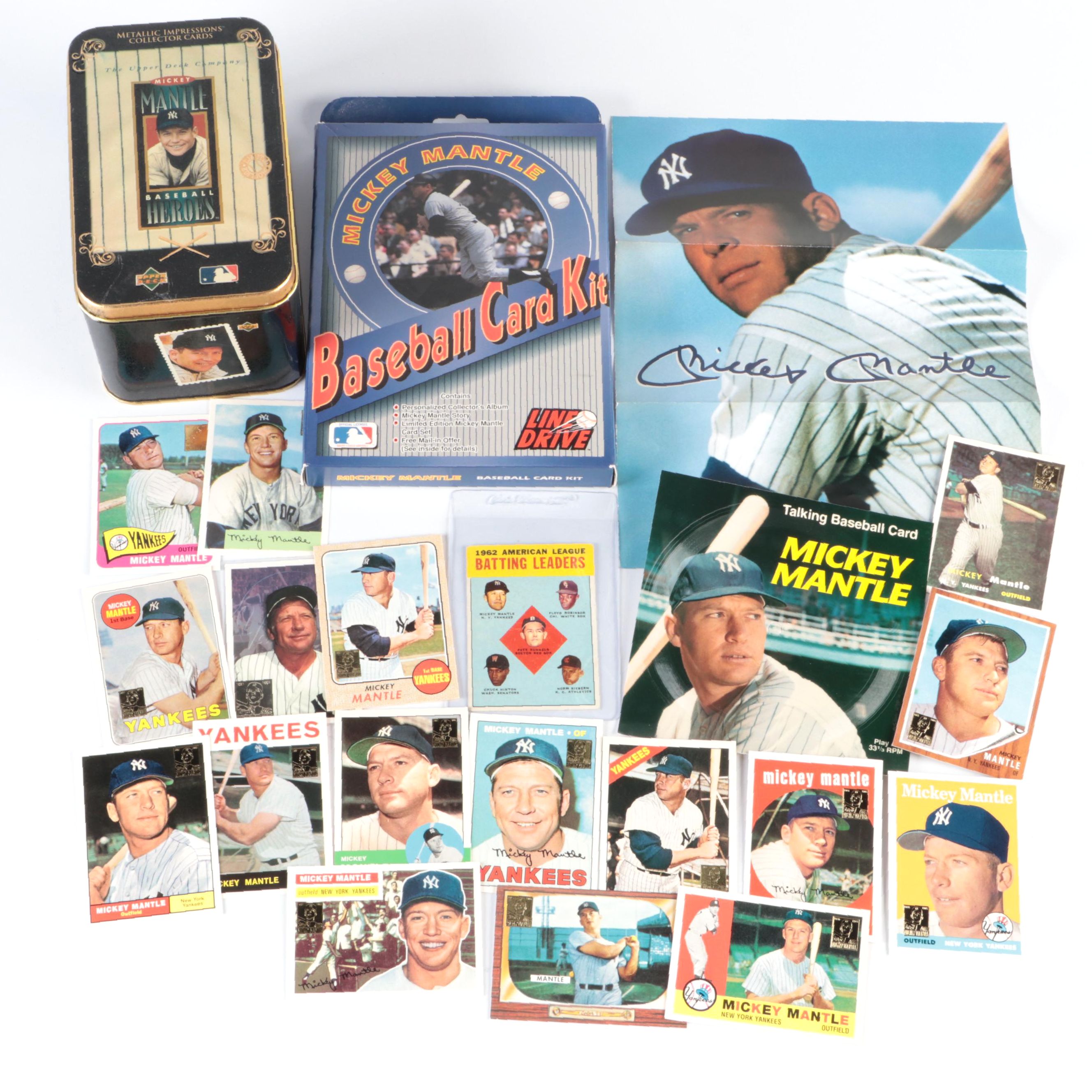1963 Topps Mickey Mantle Baseball Card with Poster and More
