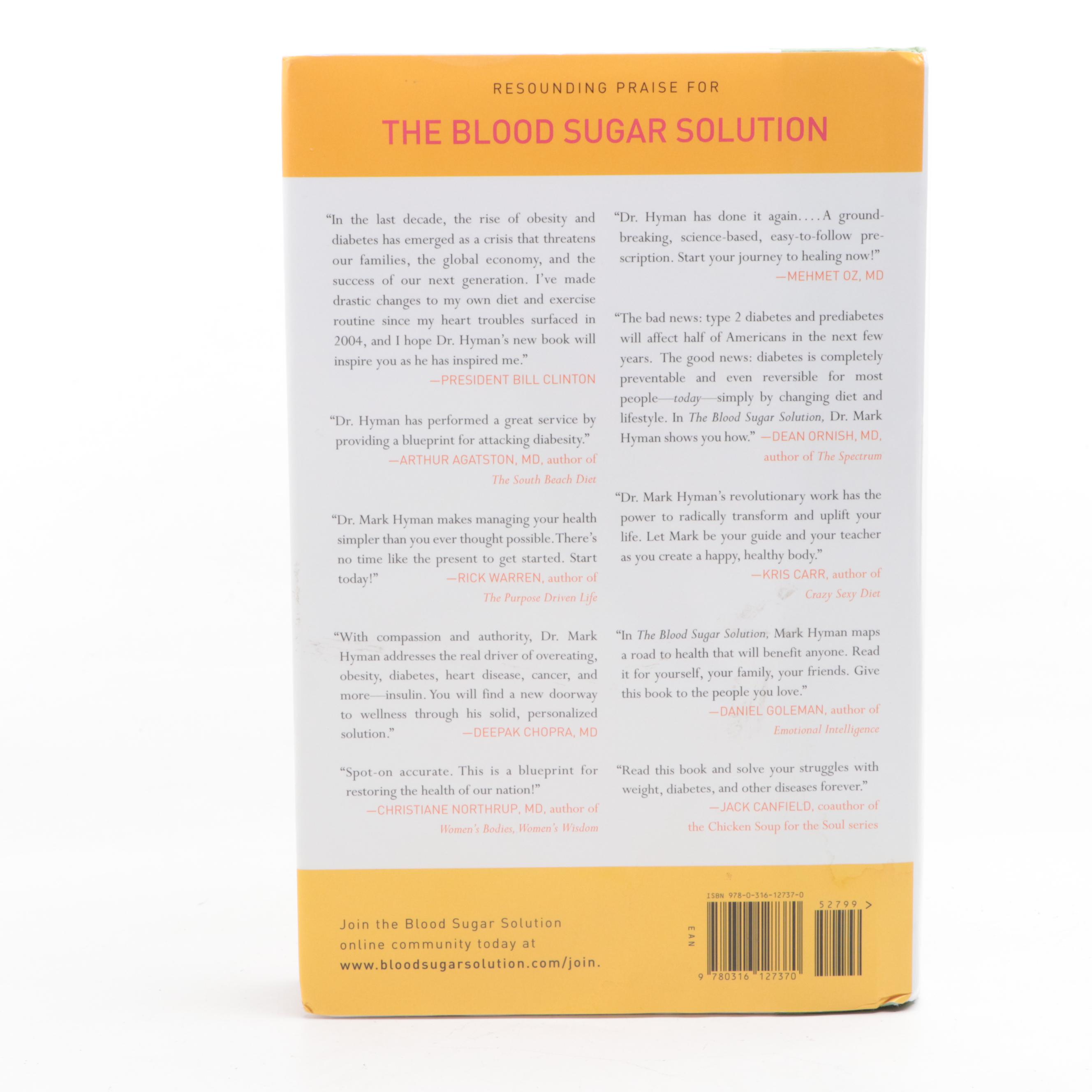 First Edition "The Blood Sugar Solution" by Mark Hyman and More Books