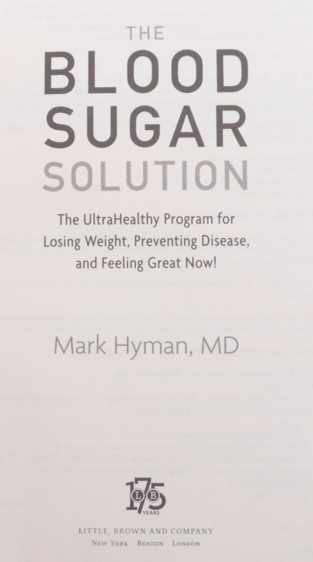 First Edition "The Blood Sugar Solution" by Mark Hyman and More Books