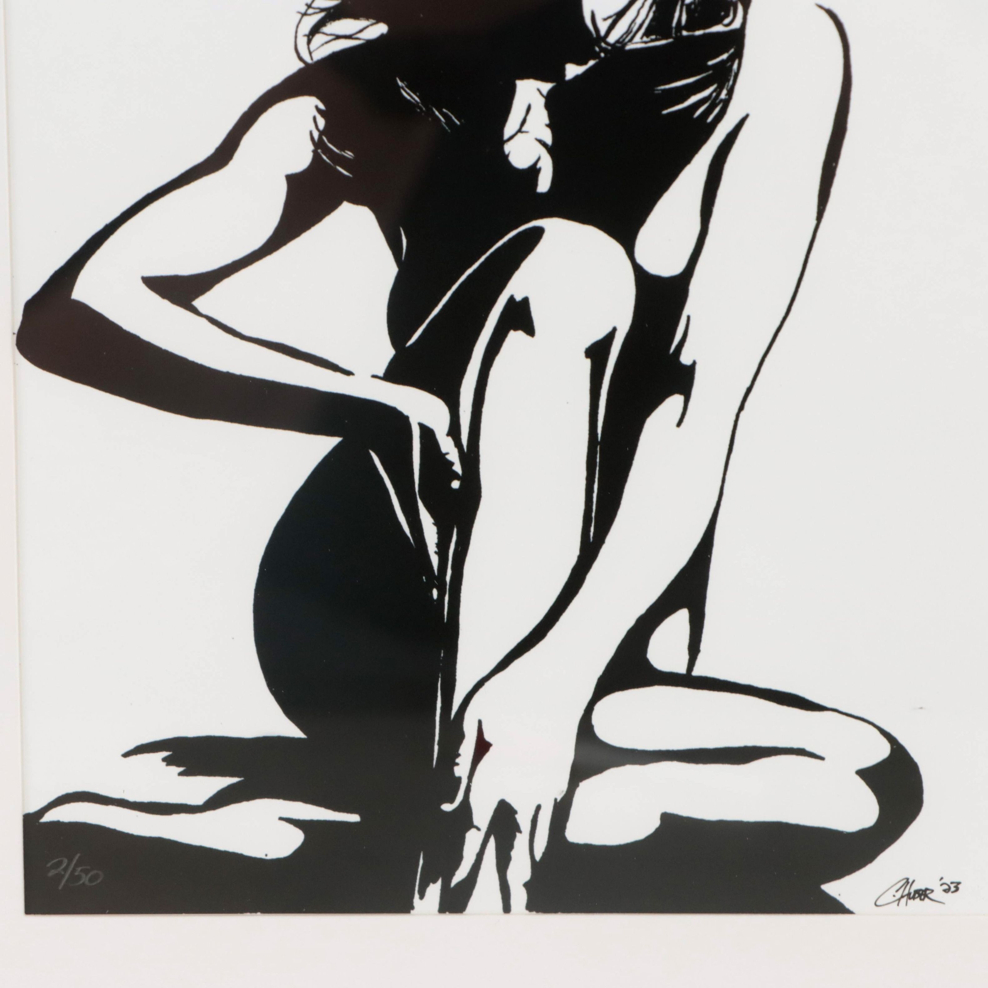 Chris Huber Giclée of Figure "Domino," 2023