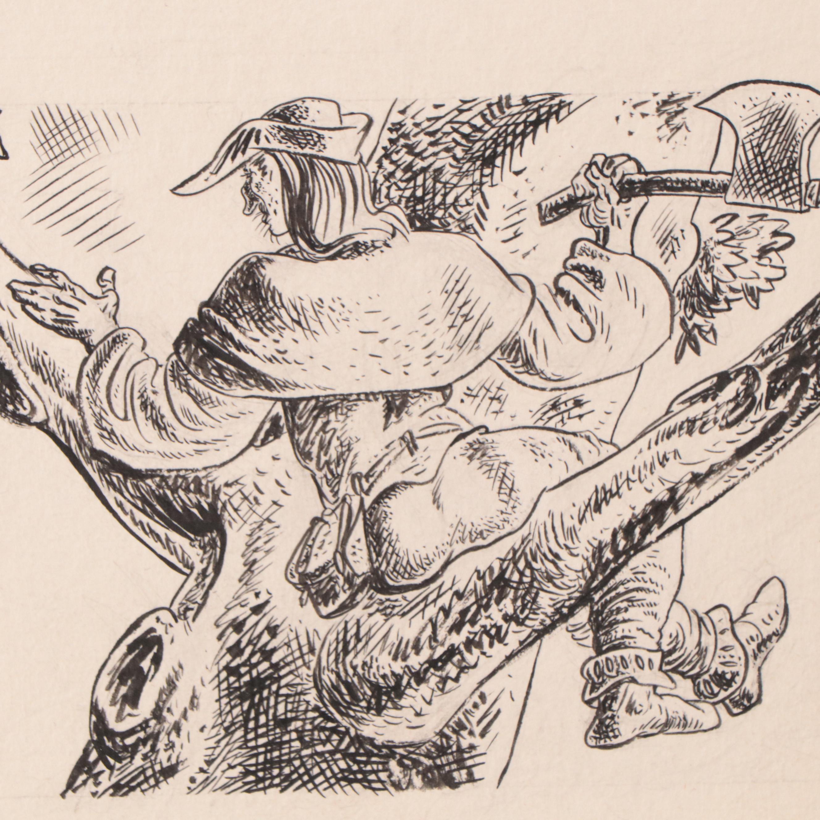 Lynd Ward Ink Illustrations For "Gargantua and Pantagruel," 1942