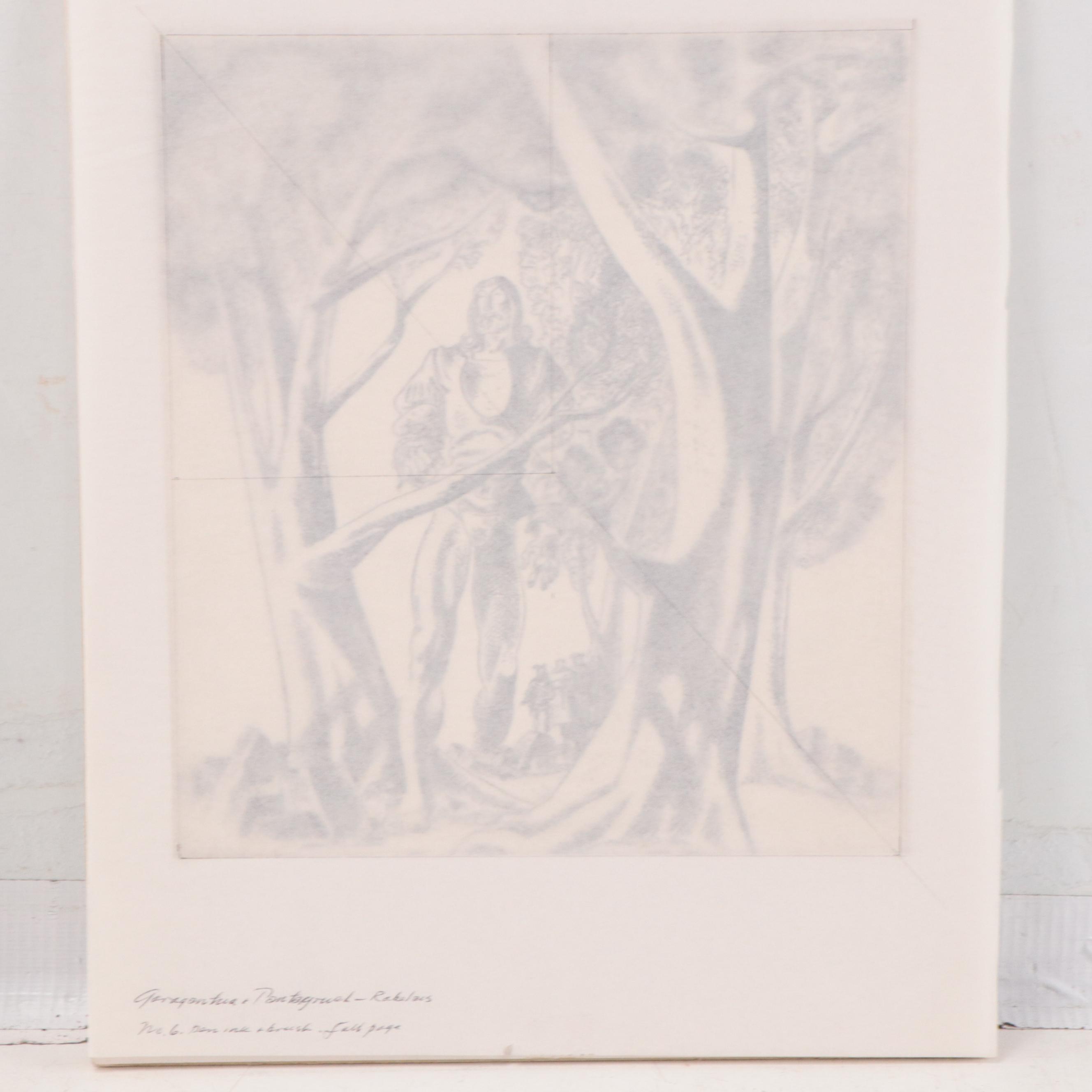 Lynd Ward Ink Illustrations For "Gargantua and Pantagruel," 1942