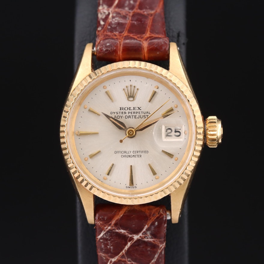 1957 Rolex Oyster Perpetual Lady-Datejust 18K Wristwatch