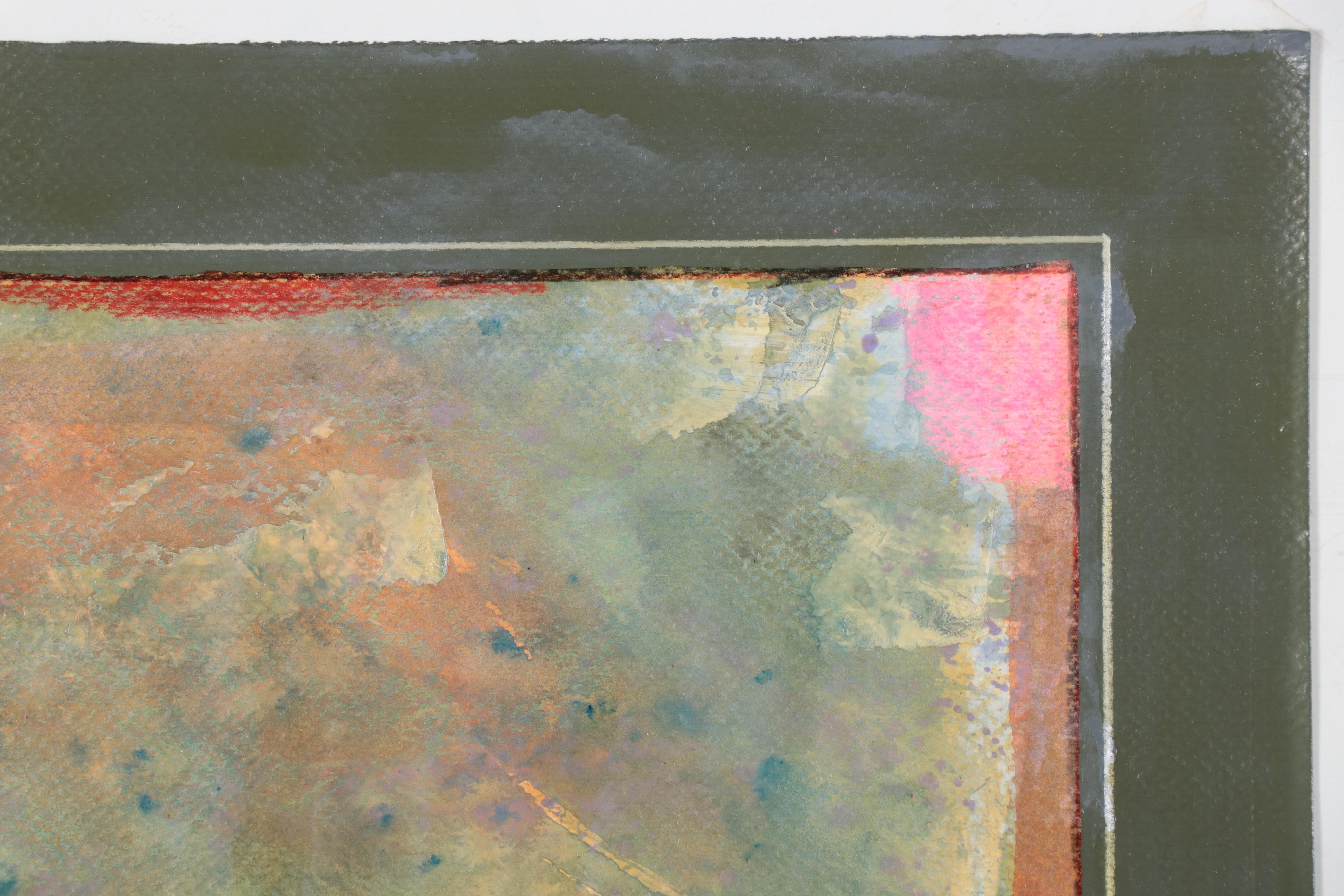 Harry Hilson Landscape Acrylic Painting "Sunset On The Caribbean Sea," 1984