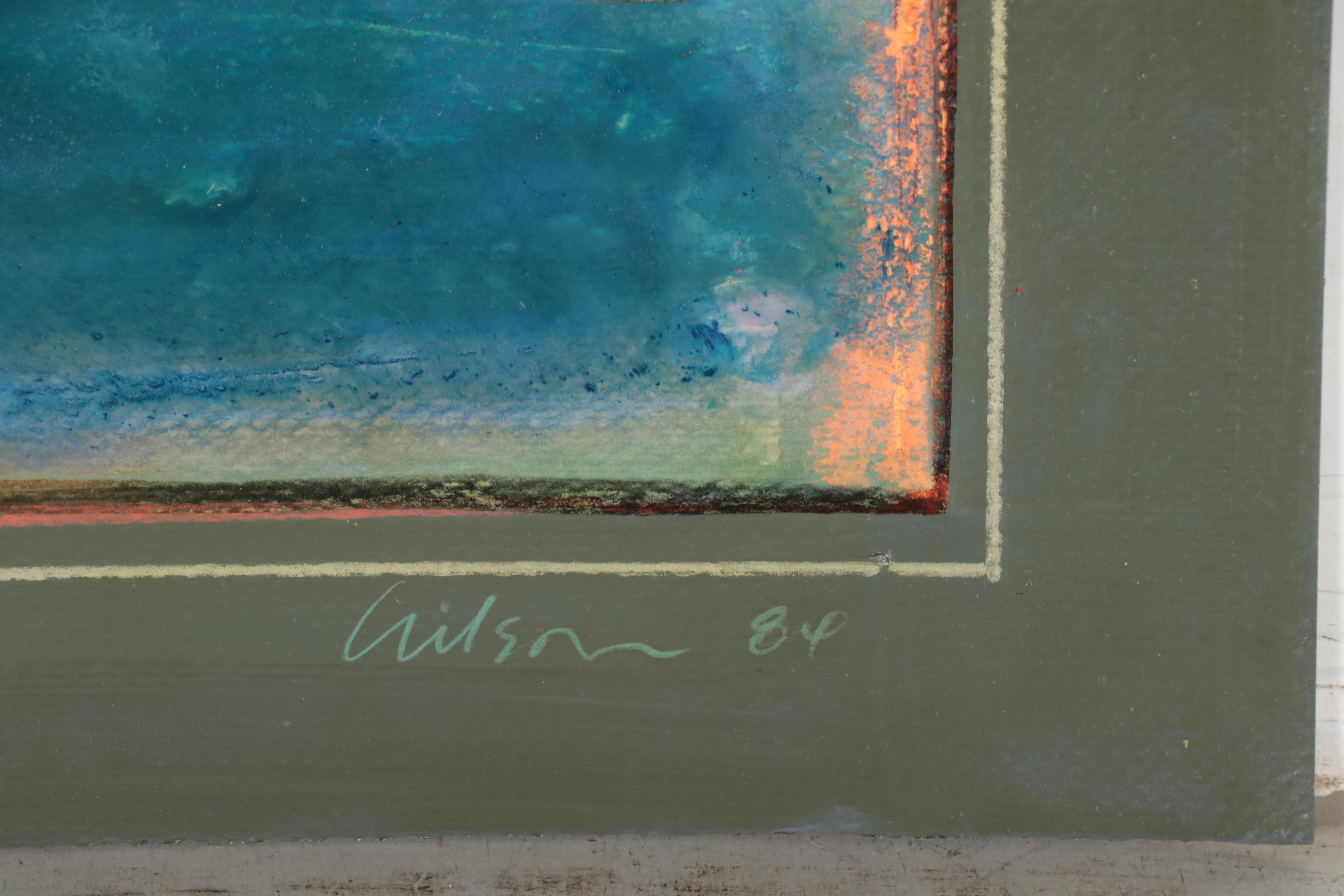 Harry Hilson Landscape Acrylic Painting "Sunset On The Caribbean Sea," 1984