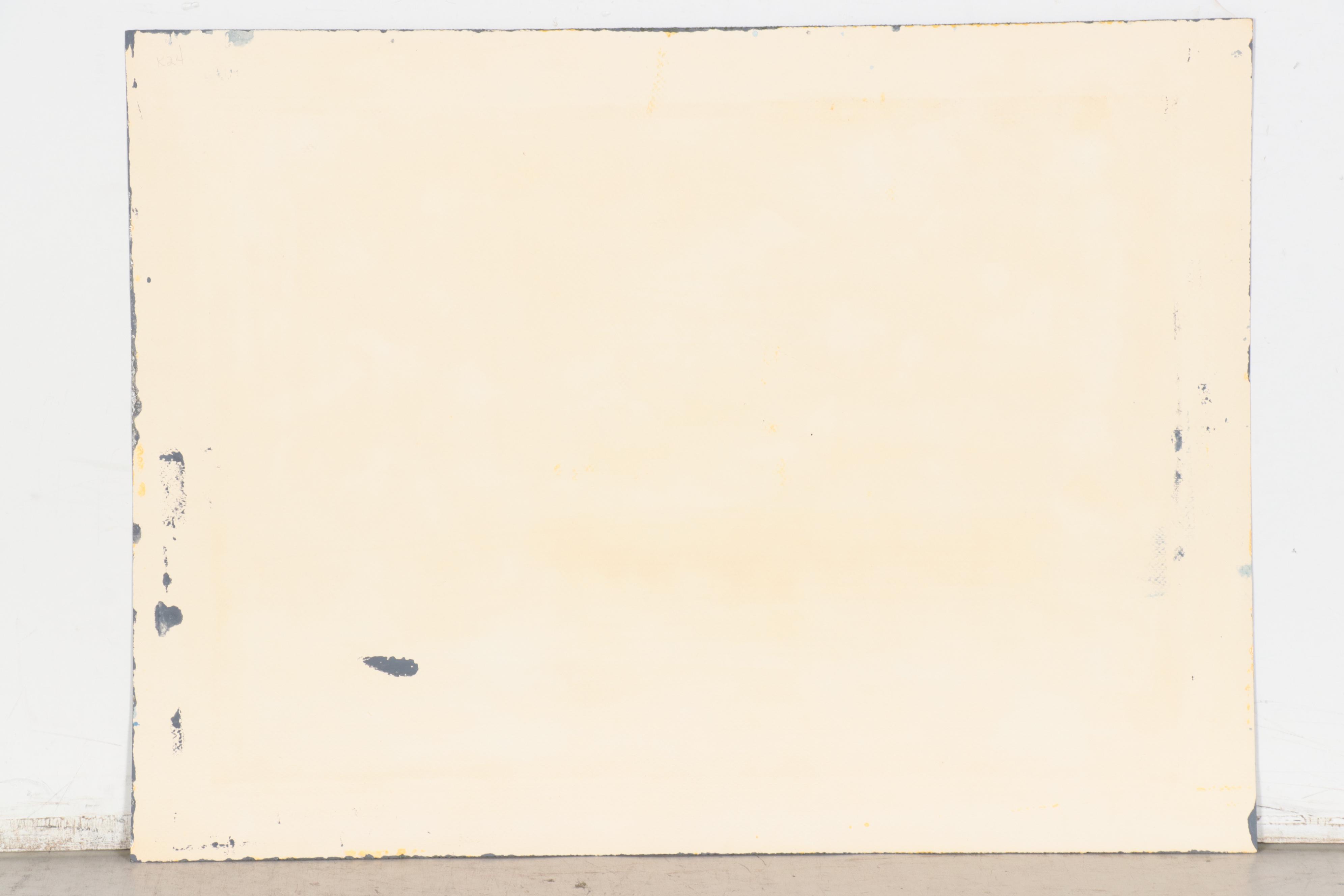 Harry Hilson Landscape Acrylic Painting "Sunset On The Caribbean Sea," 1984