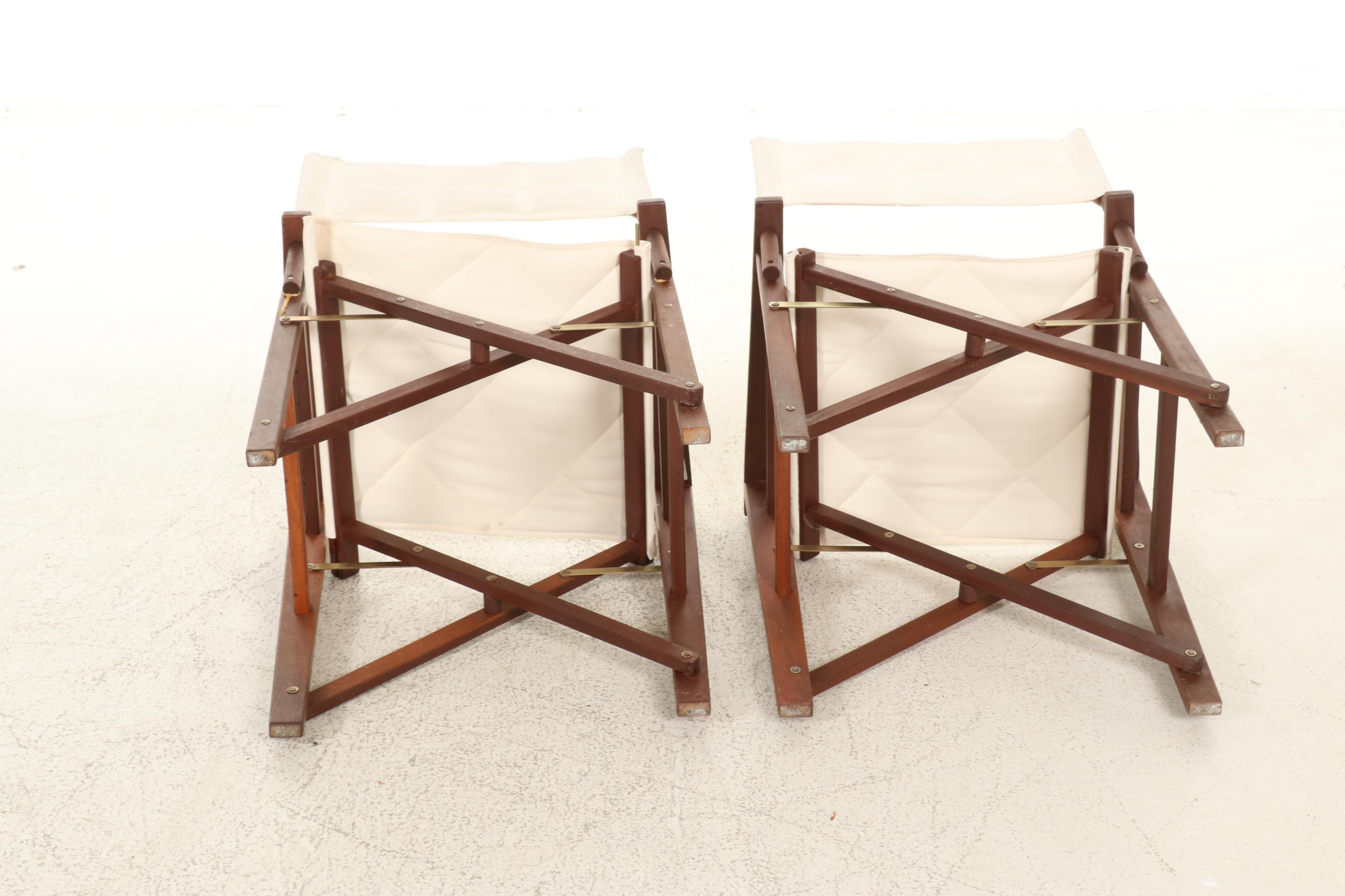 Teak Folding Cafe Table and Director's Chair