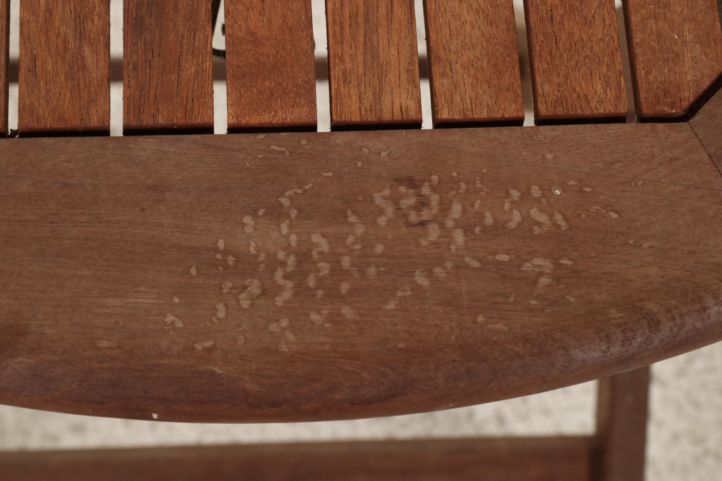 Teak Folding Cafe Table and Director's Chair