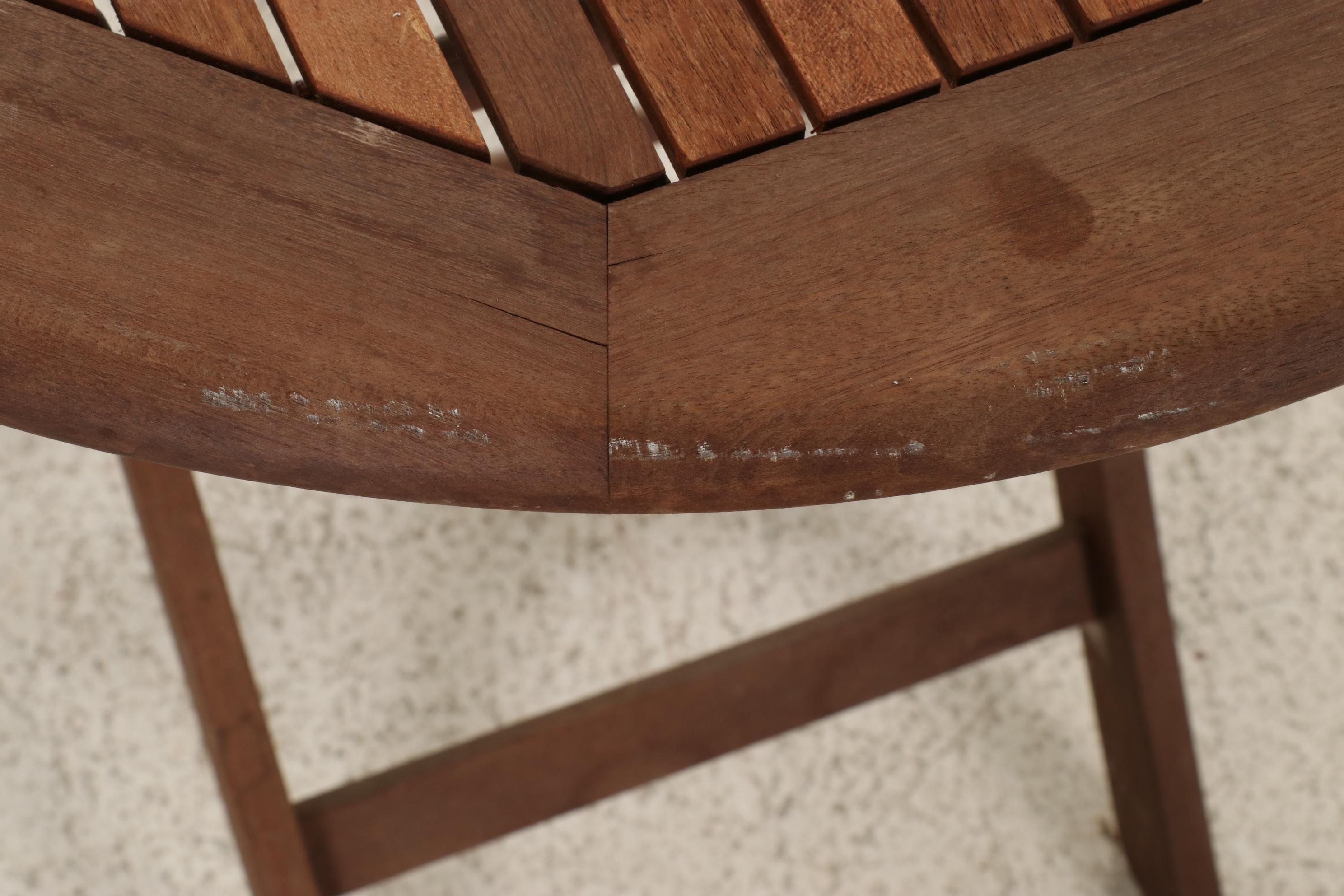 Teak Folding Cafe Table and Director's Chair