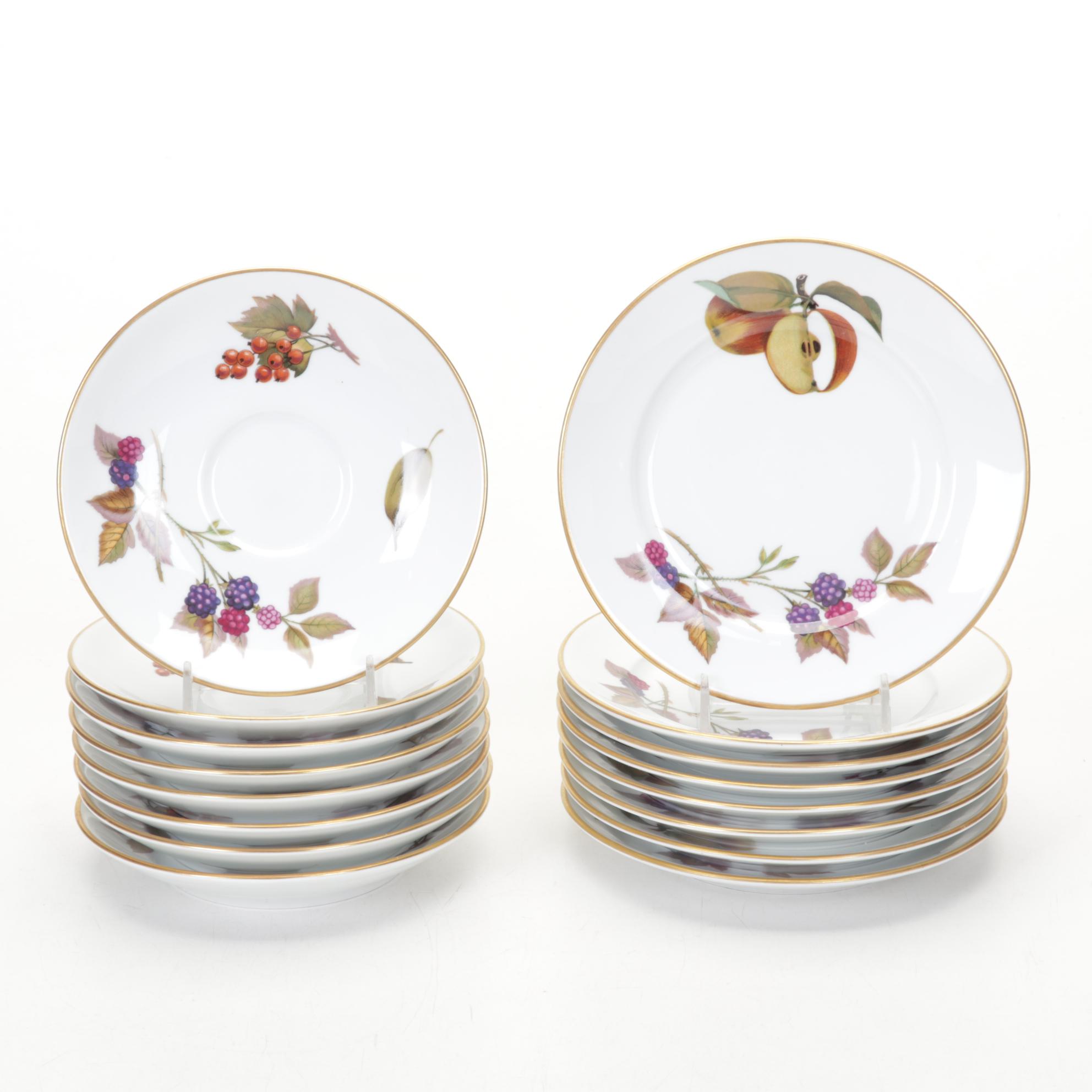 Royal Worcester "Evesham" Porcelain Dinnerware Service for Eight