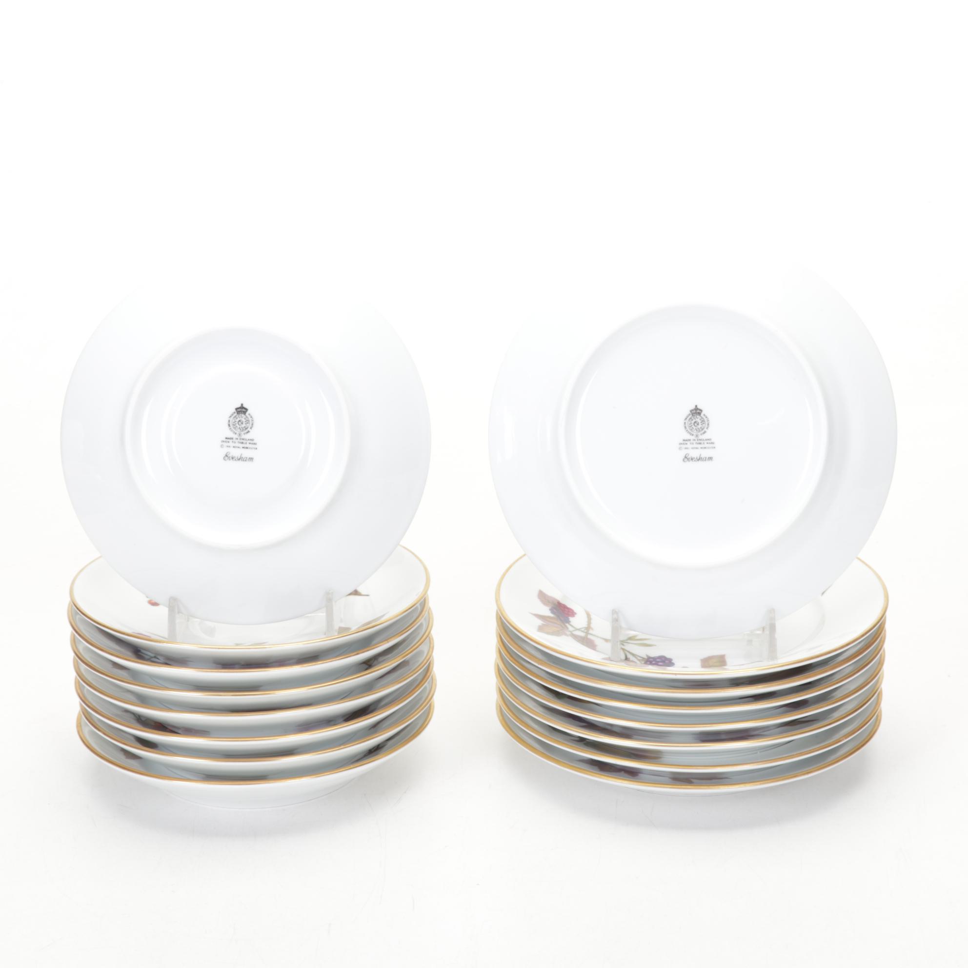 Royal Worcester "Evesham" Porcelain Dinnerware Service for Eight