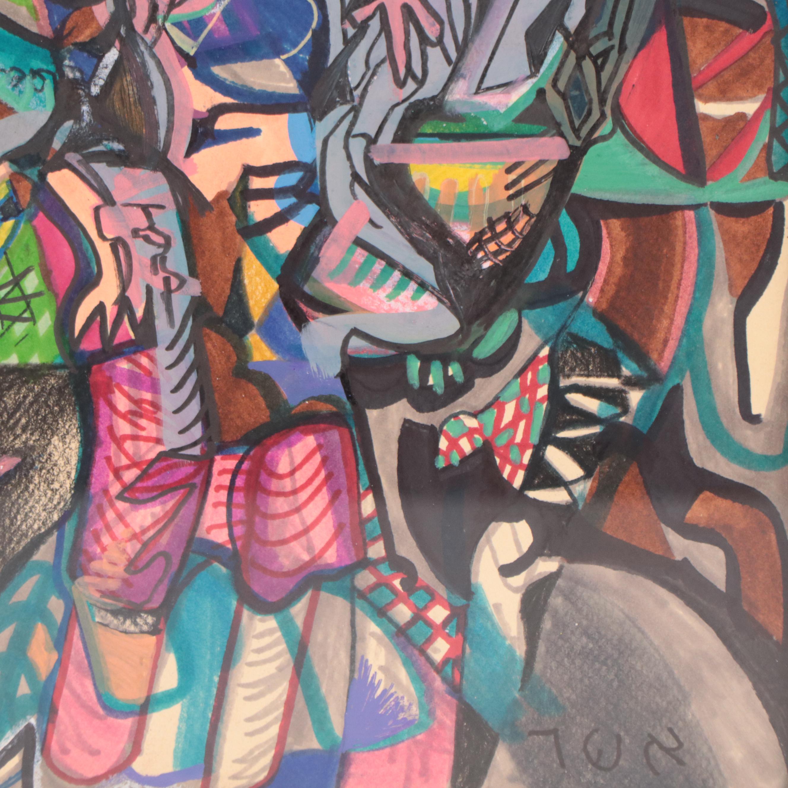 Anthony Springate, Jr.  Drawing "A Person Can Flower From A Rock," 2023