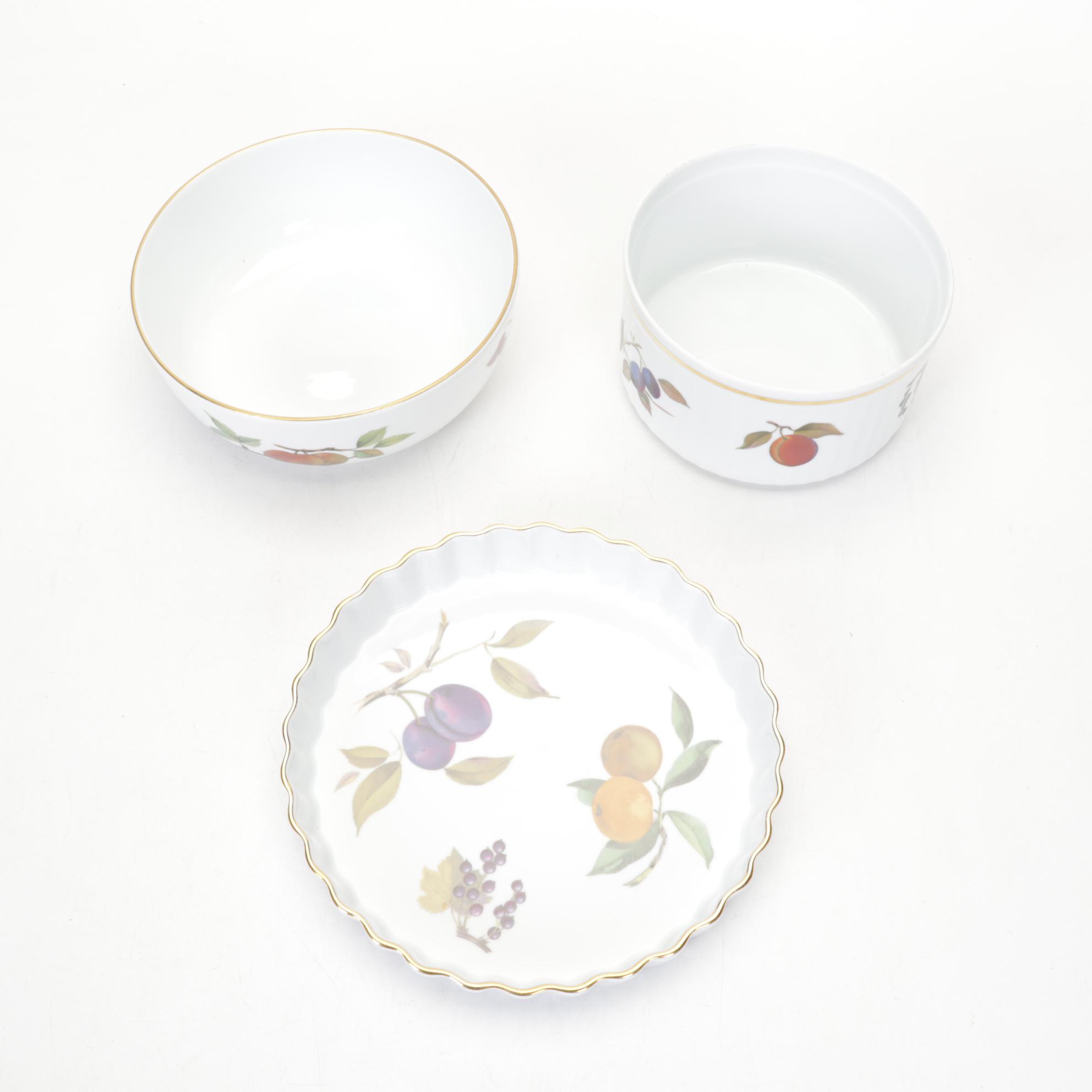 Royal Worcester "Evesham" Porcelain Dinnerware Service for Eight