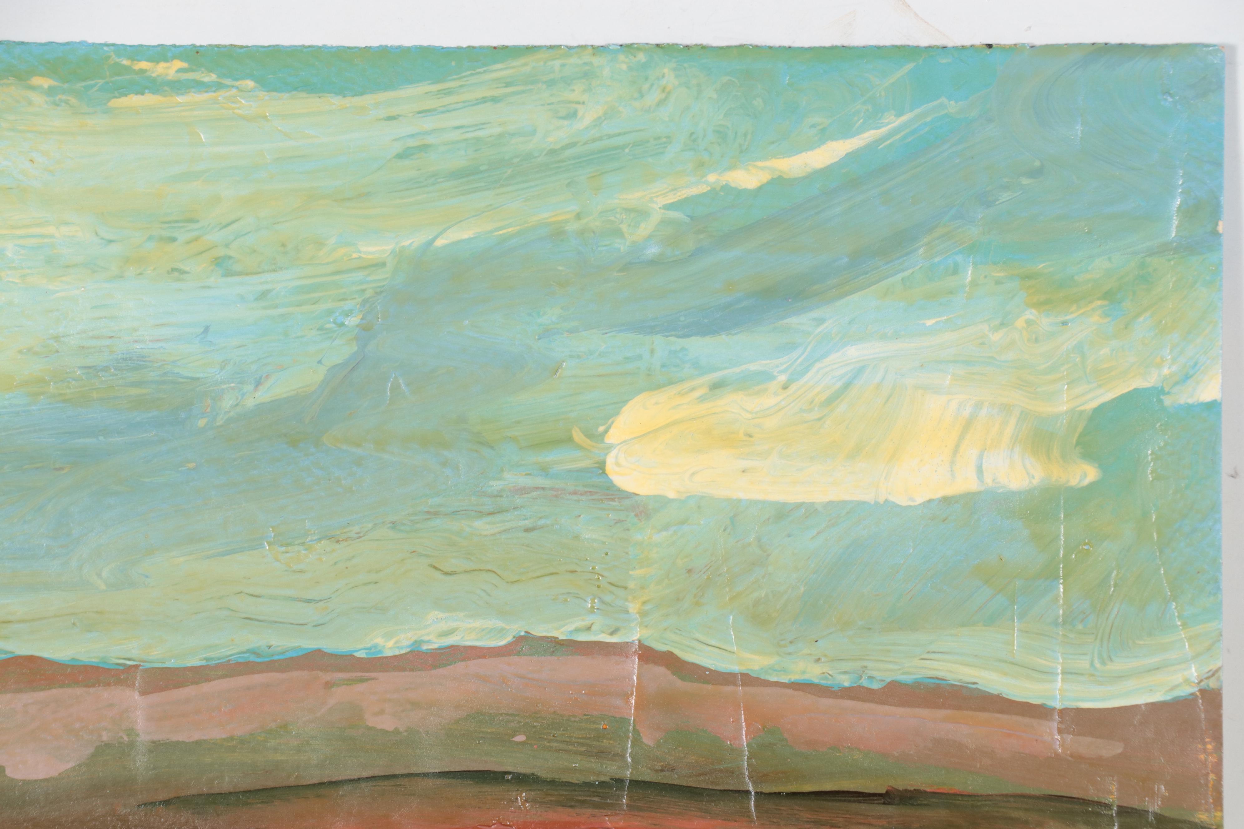 Harry Hilson Abstract Acrylic Painting "Land Song," Late 20th Century