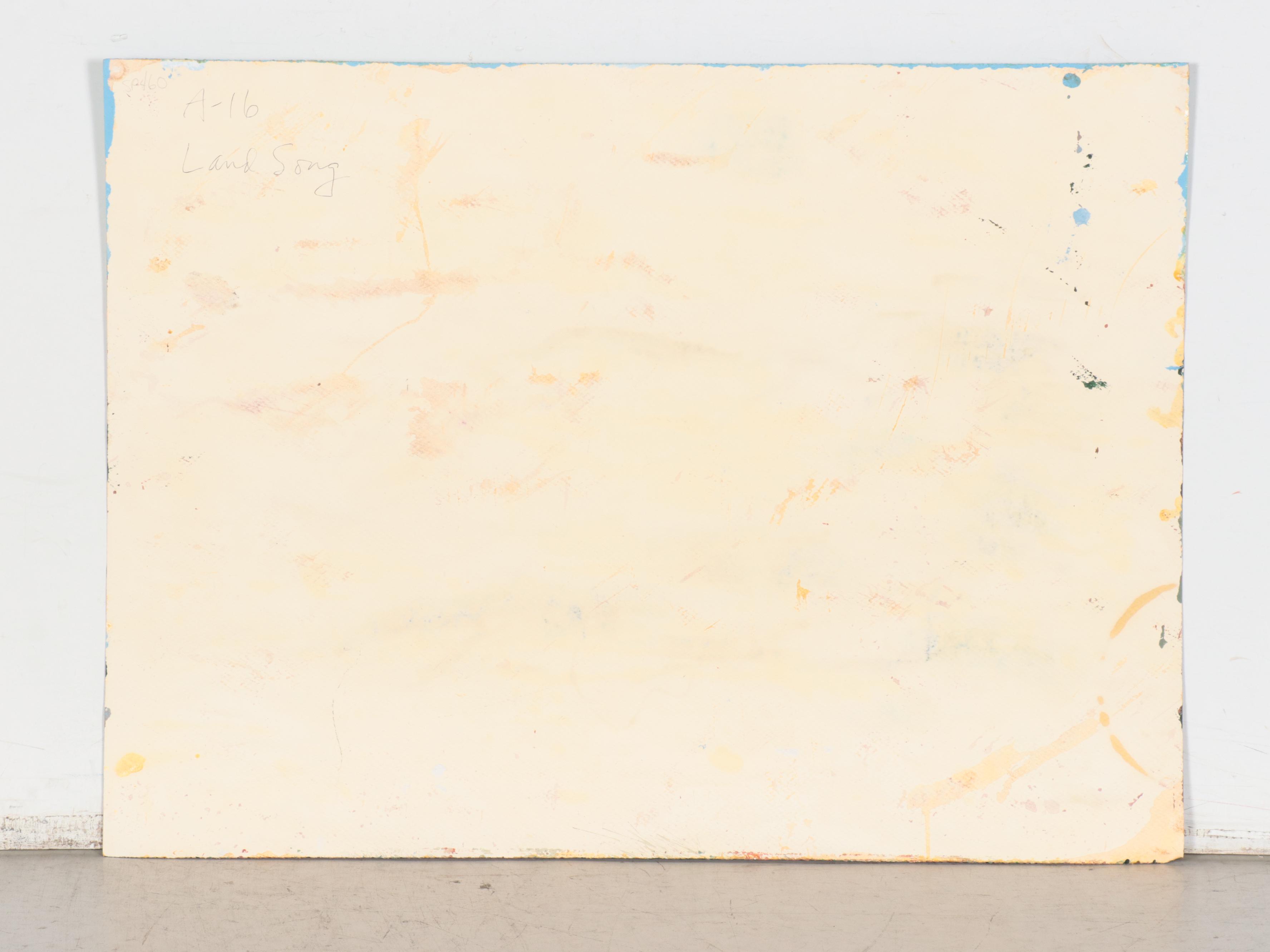 Harry Hilson Abstract Acrylic Painting "Land Song," Late 20th Century