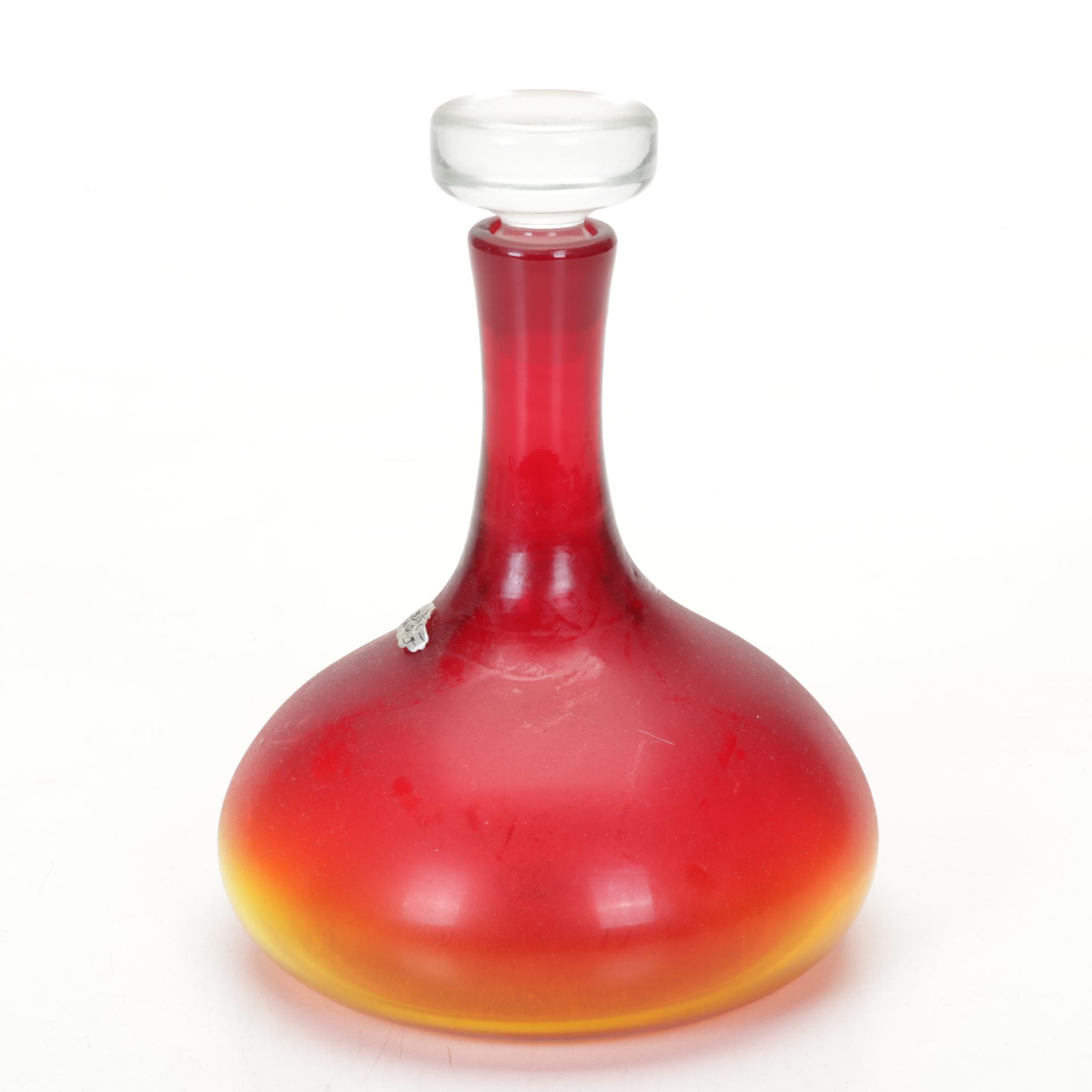 Blenko Glass Decanter, Mid to Late 20th Century