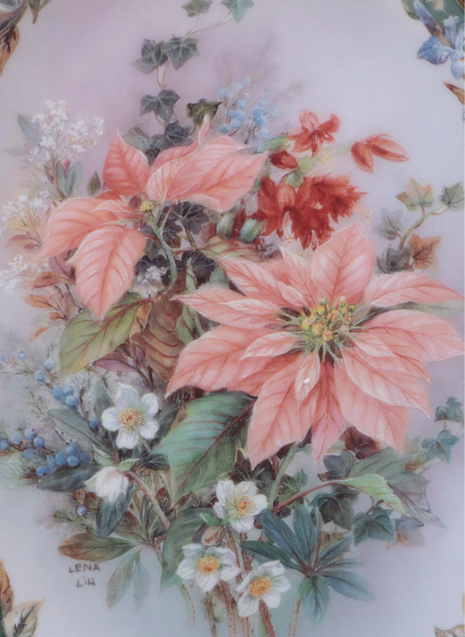 Bradford Exchange Limited Edition Floral Porcelain Collector Plates