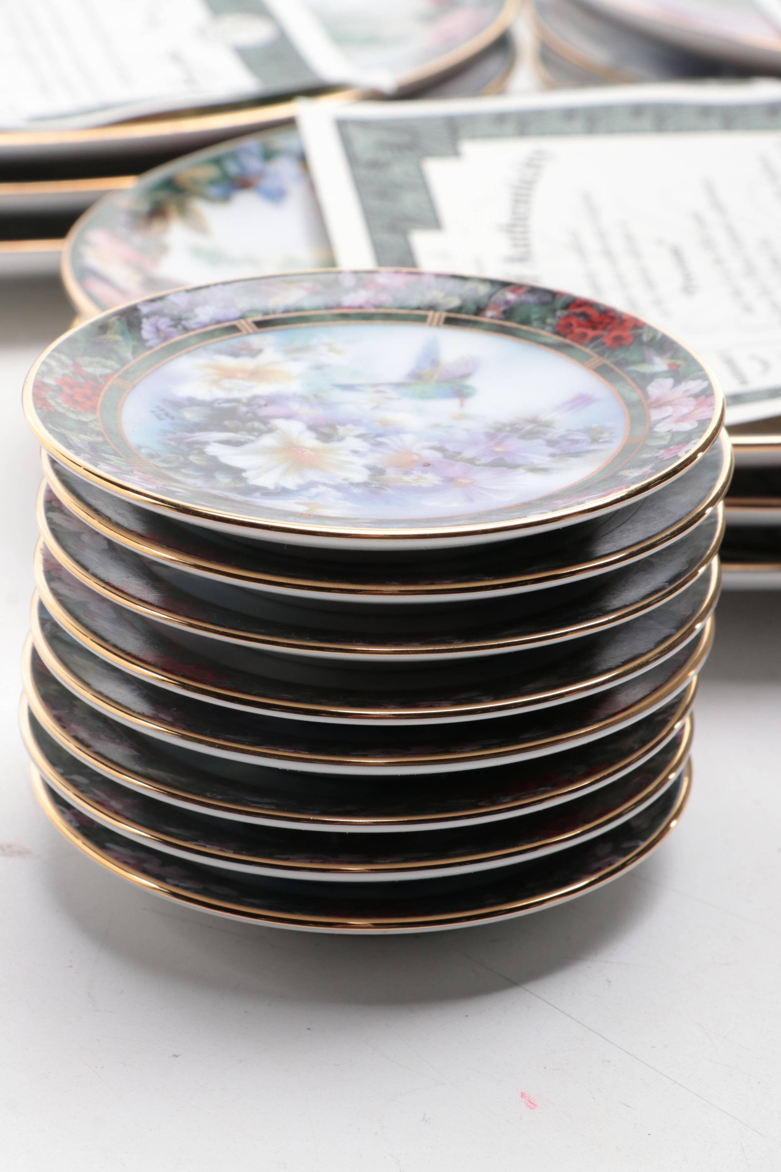Bradford Exchange Limited Edition Floral Porcelain Collector Plates