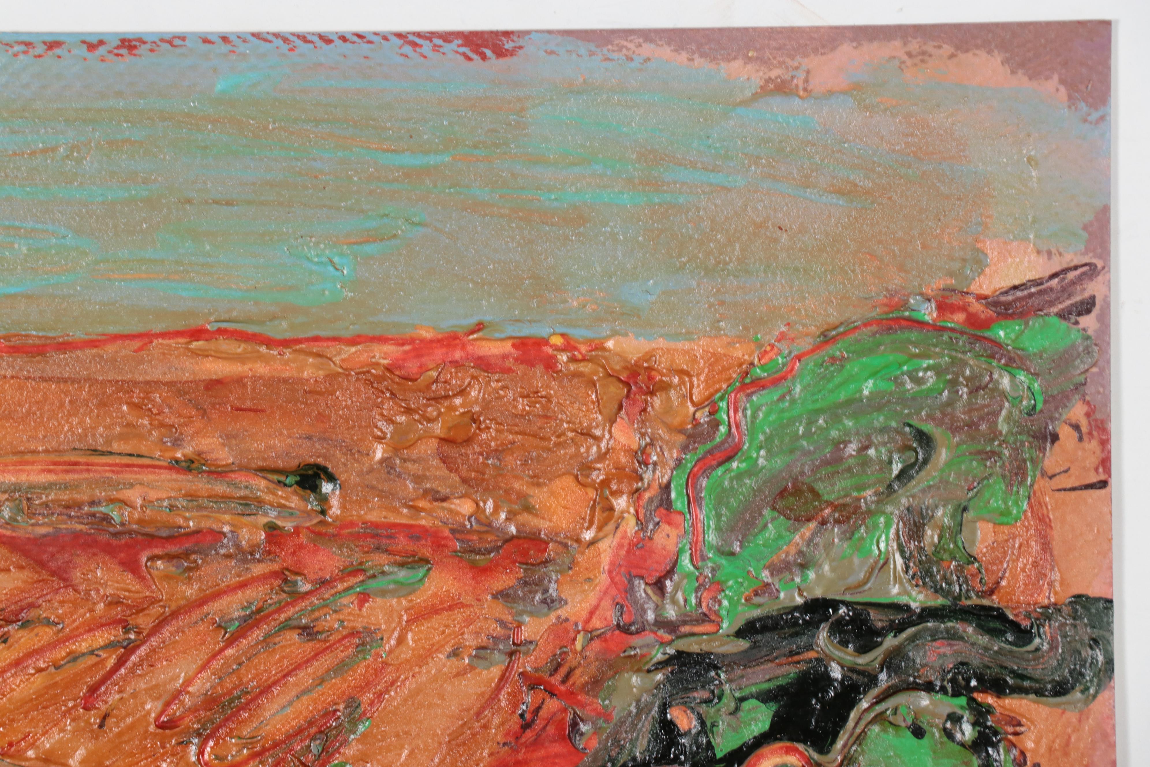 Harry Hilson Abstract Acrylic Painting, 1986