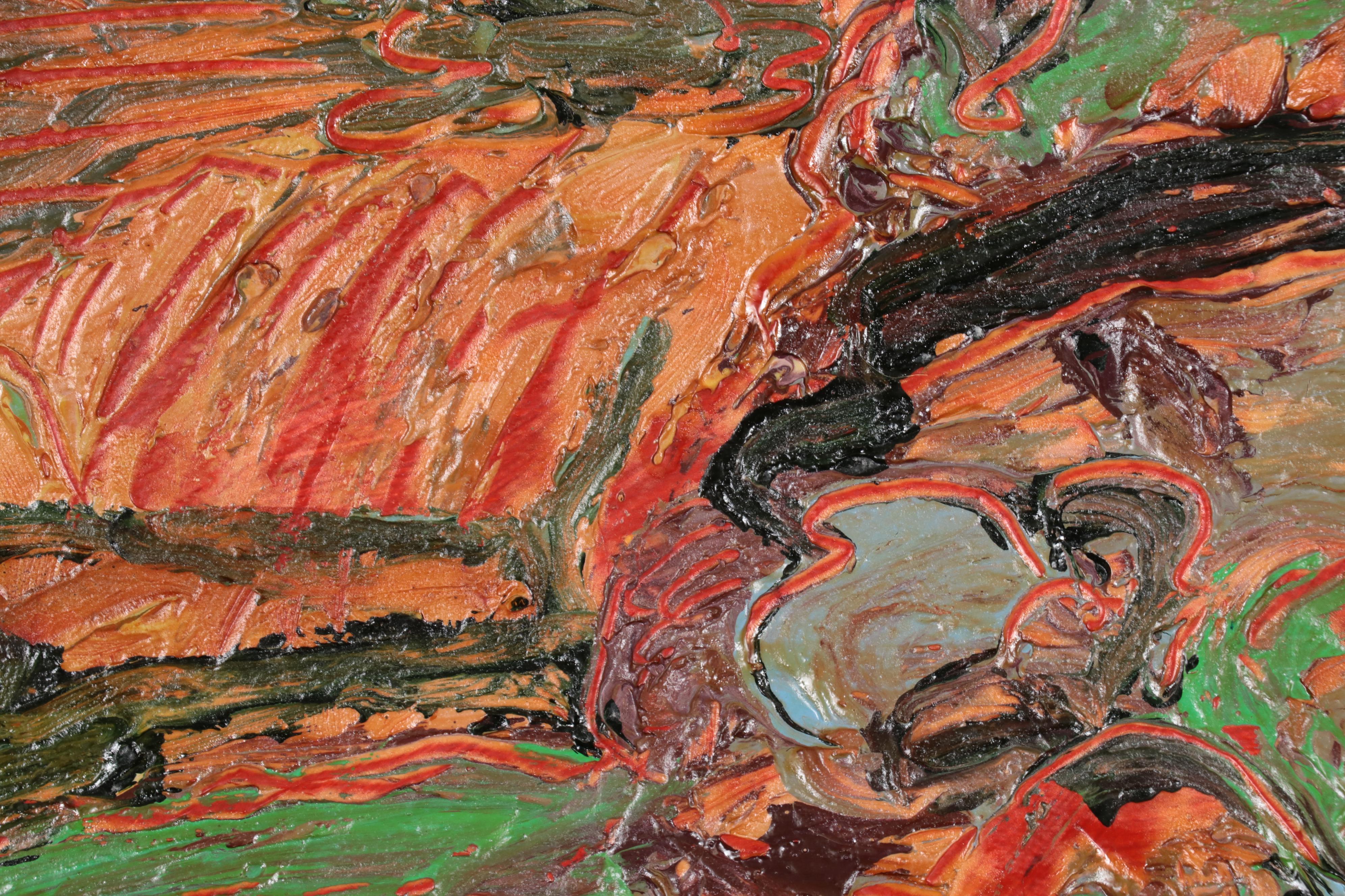 Harry Hilson Abstract Acrylic Painting, 1986