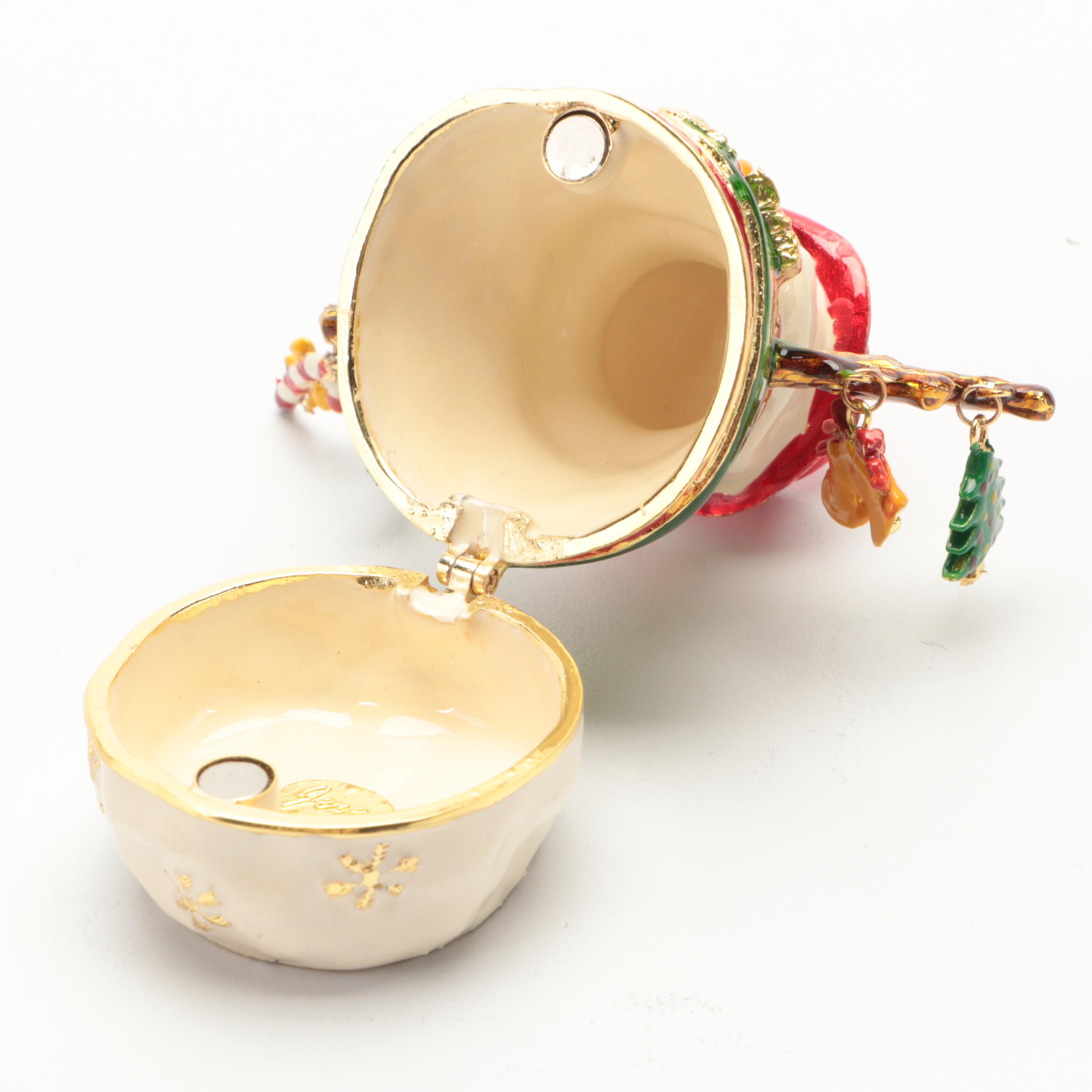 Jere Gingerbread House, Christmas Tree and Snowman Trinket Boxes