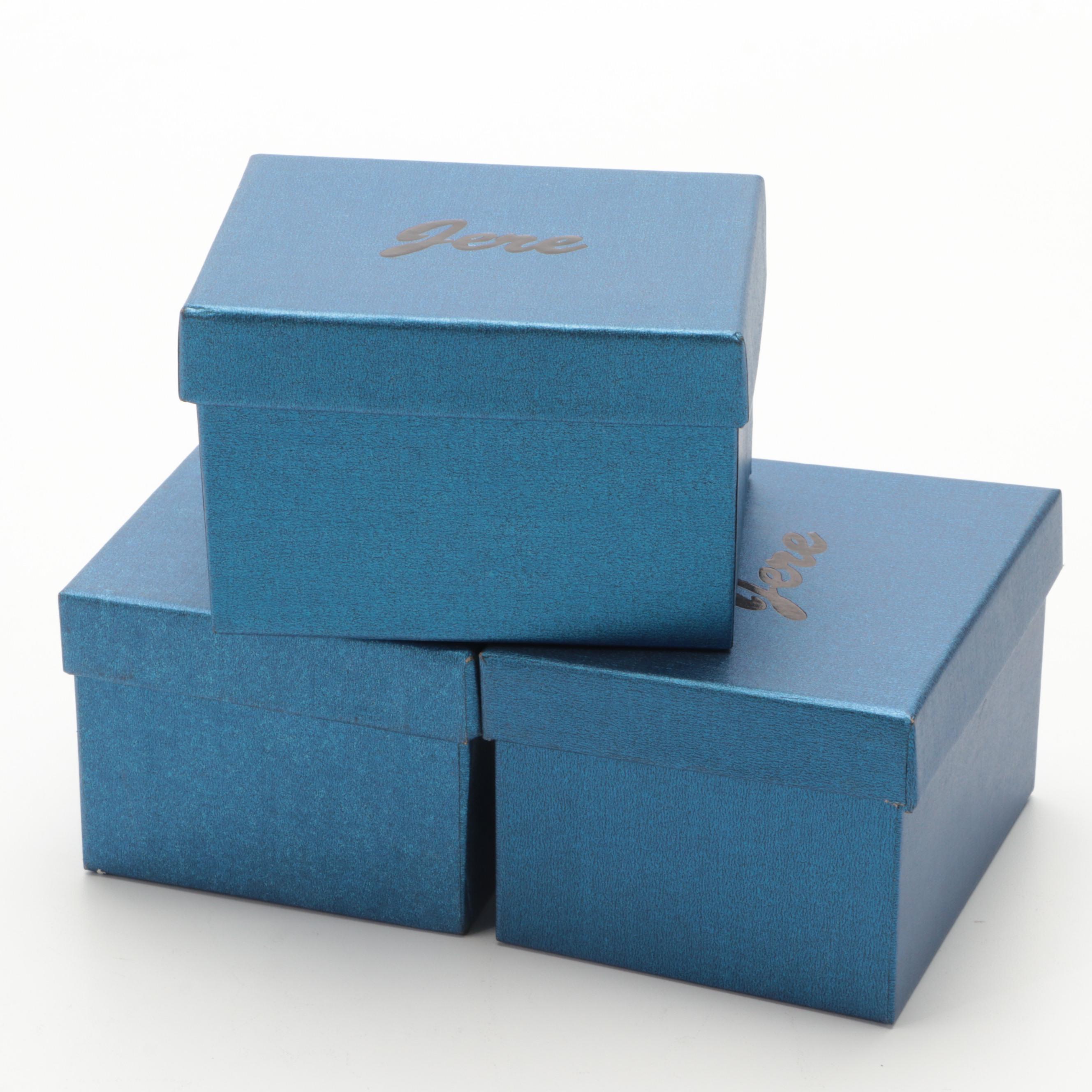 Jere Gingerbread House, Christmas Tree and Snowman Trinket Boxes