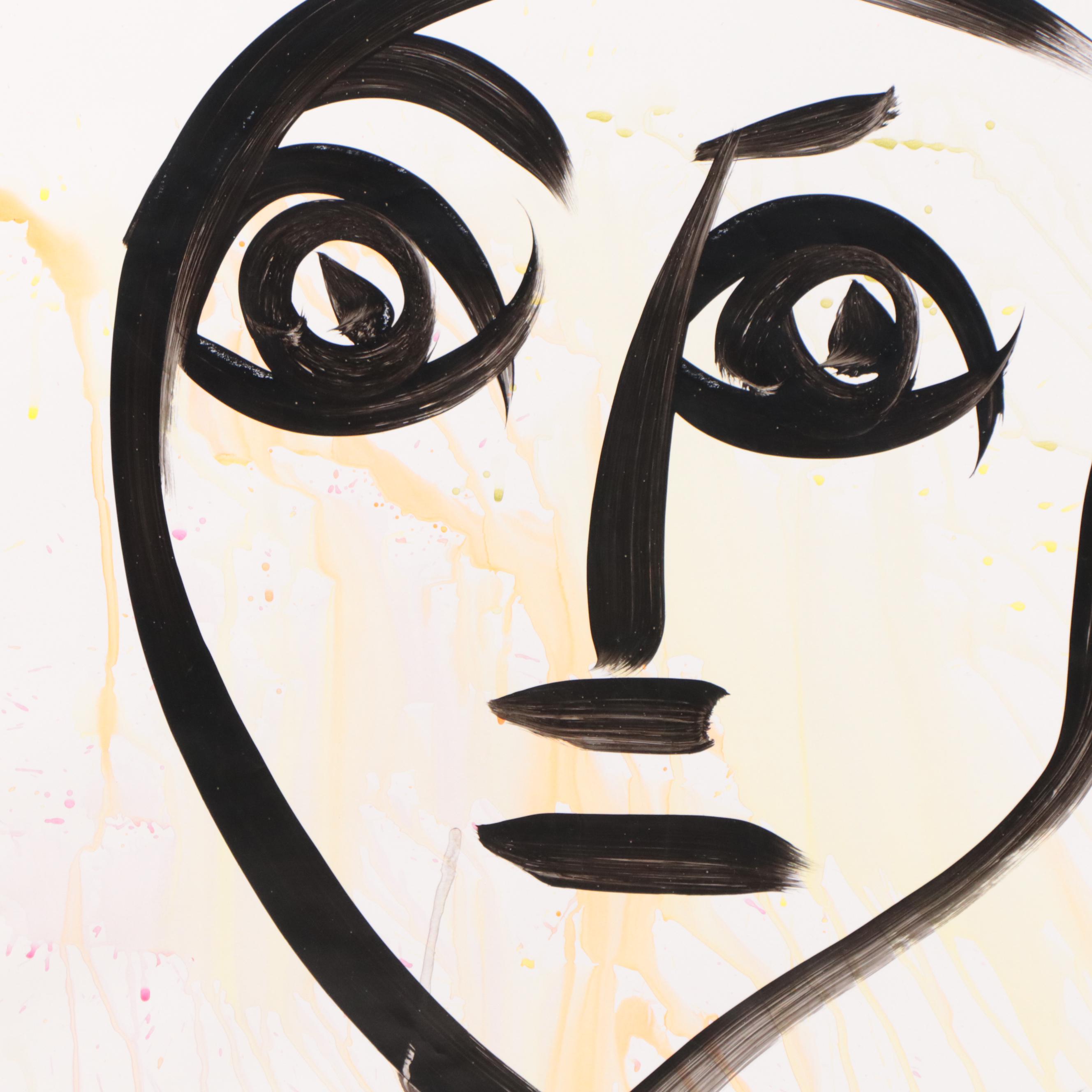 Peter Keil Abstract Portrait Acrylic Painting